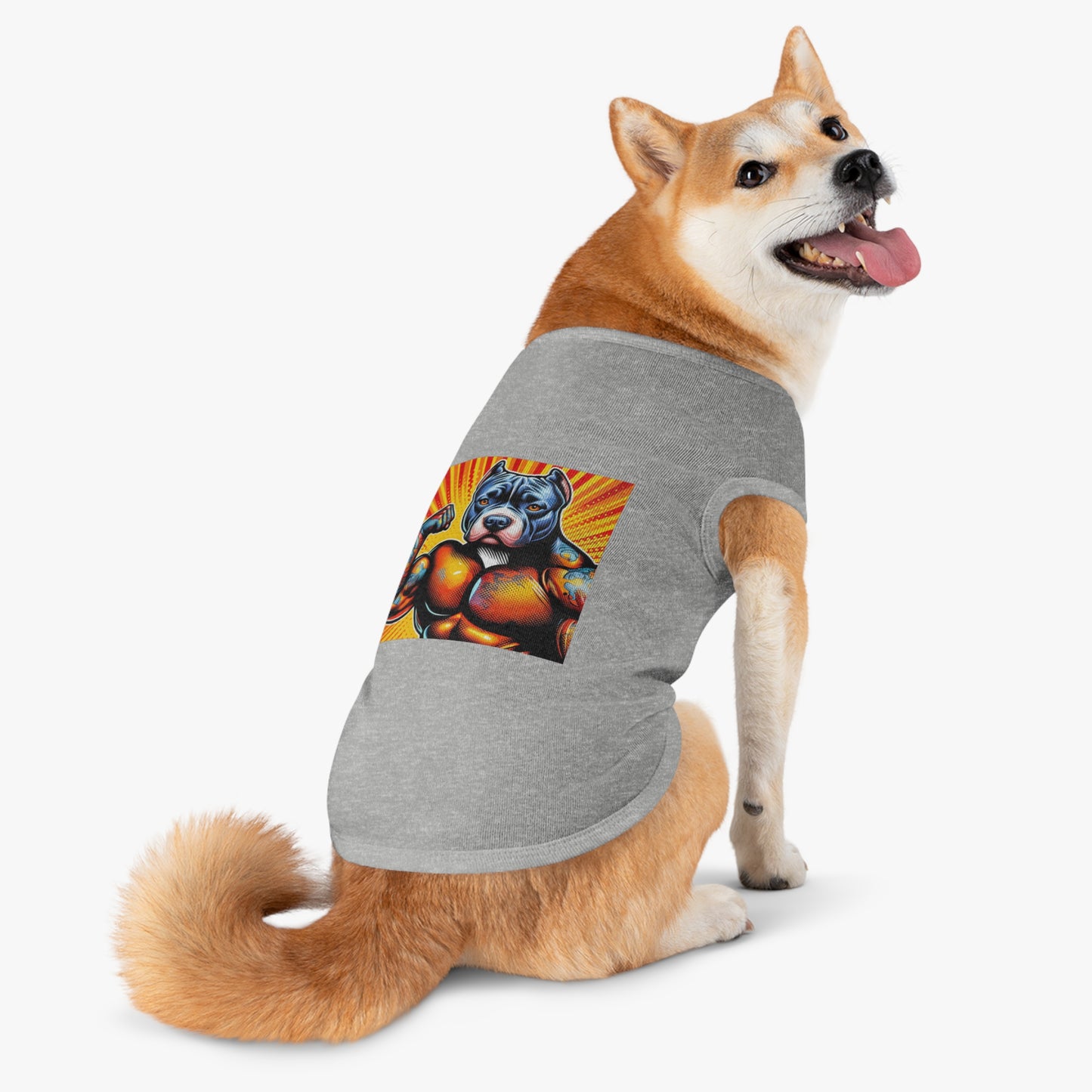 Pet Tank Top Pit Bull arm flexing