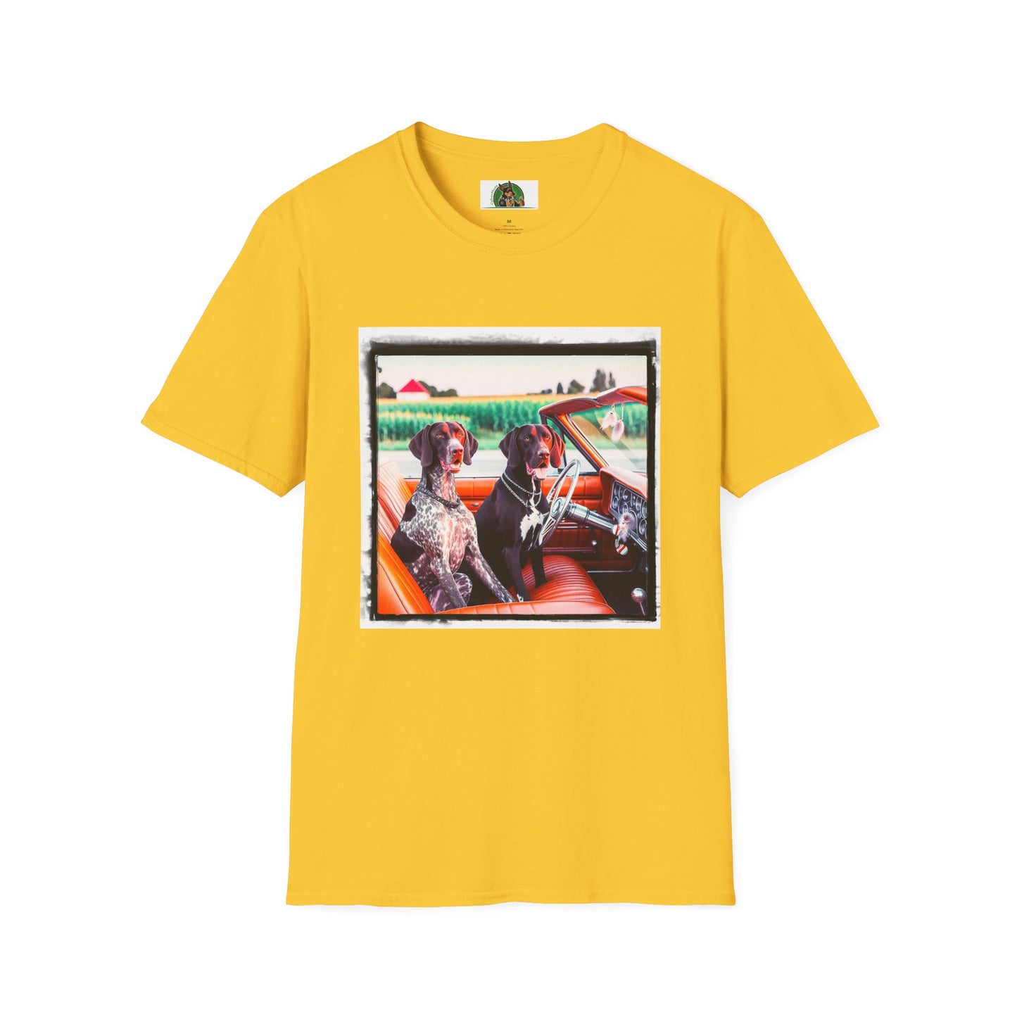Wacky German Shorthaired Pointer friends driving t shirt T-Shirt Printify S Daisy