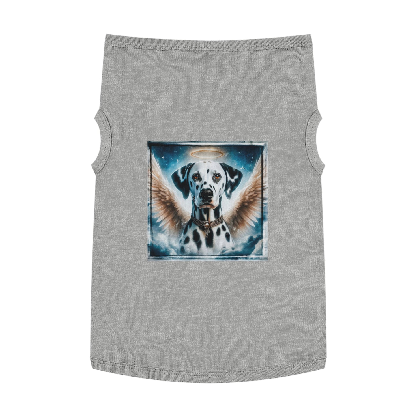 Pet Tank Top Dalmatian white angel t shirt Pets Printify XL Heather