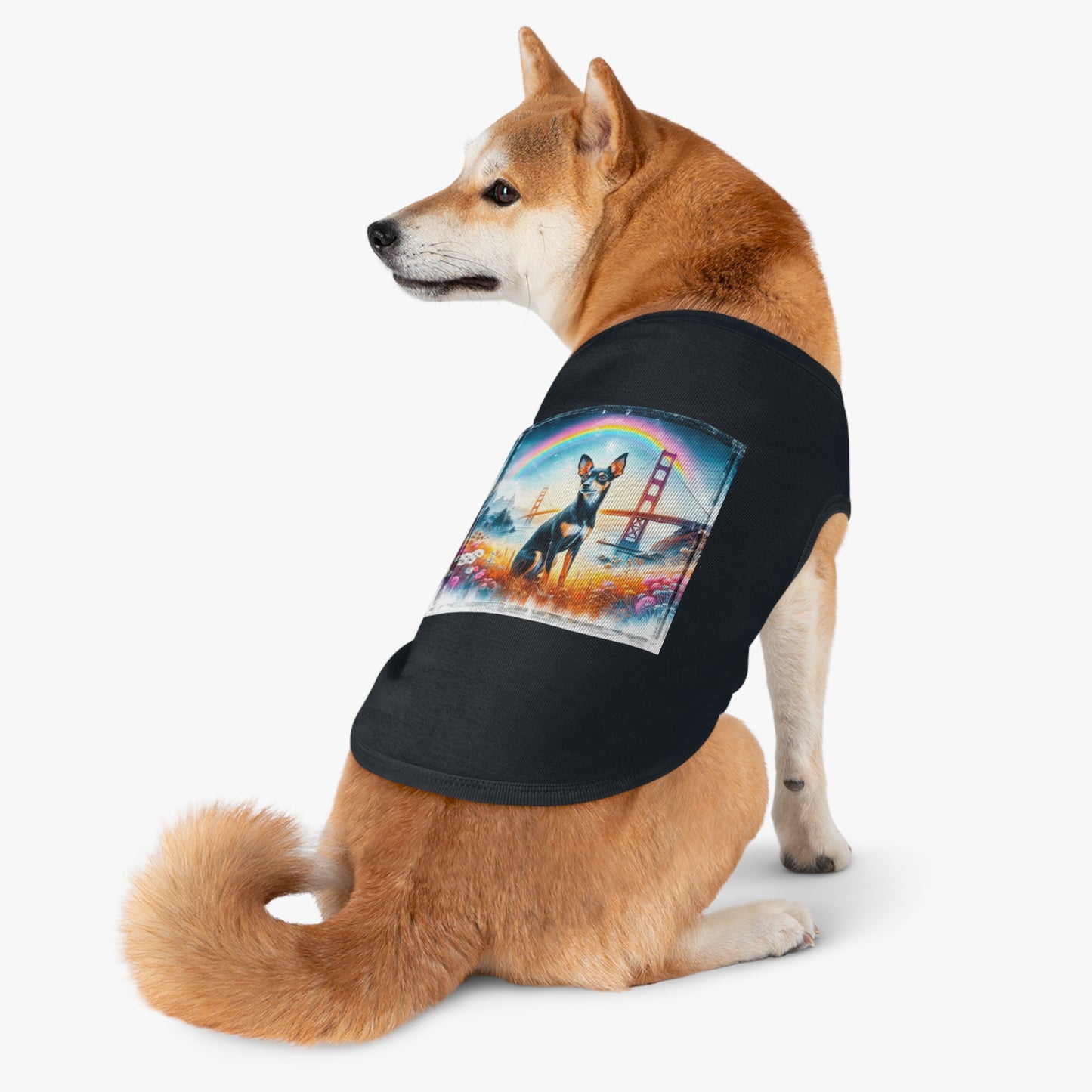 Pet Tank Top Rat Terrier rainbow bridge Pets Printify