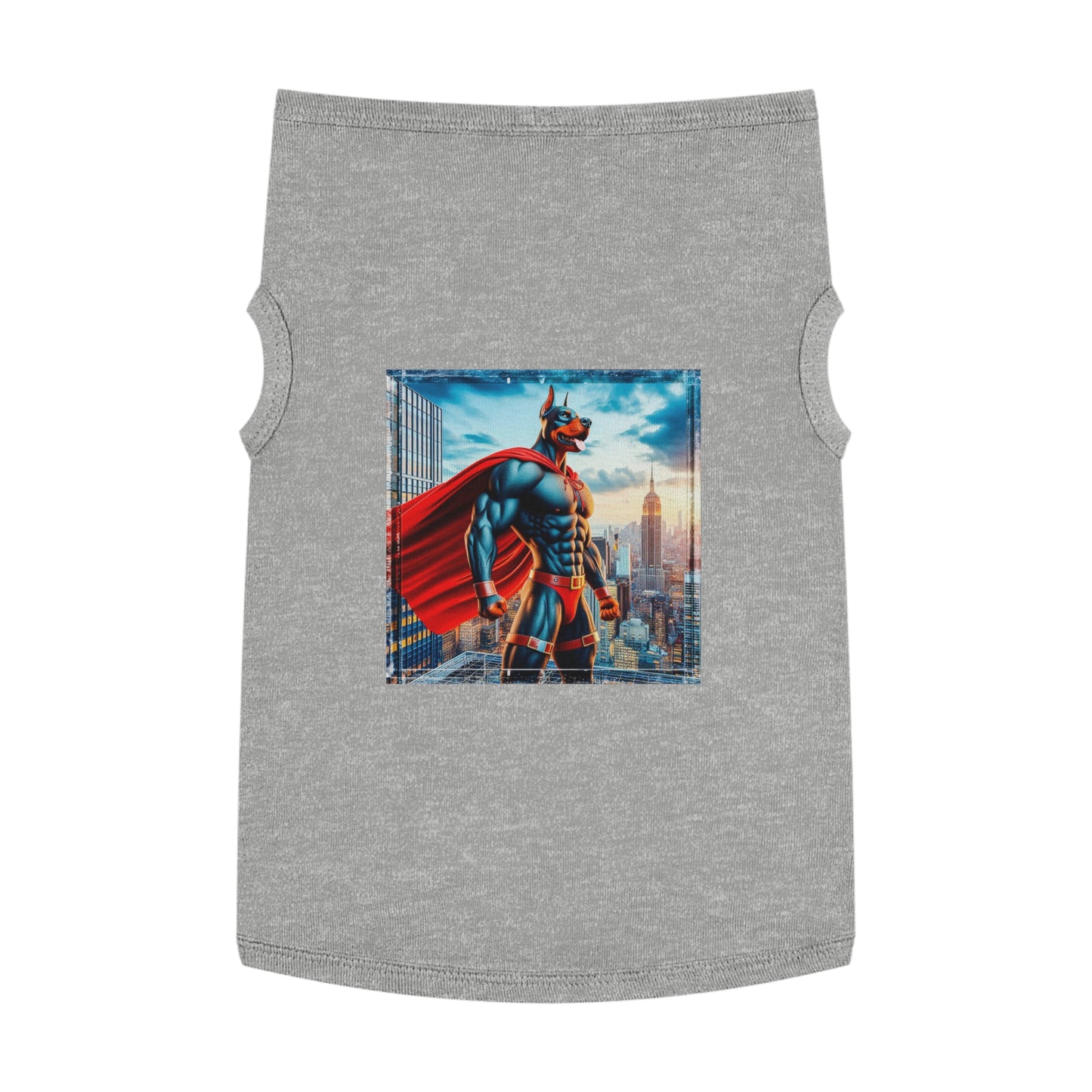 Pet Tank Top Doberman muscleman hero t shirt Pets Printify XL Heather