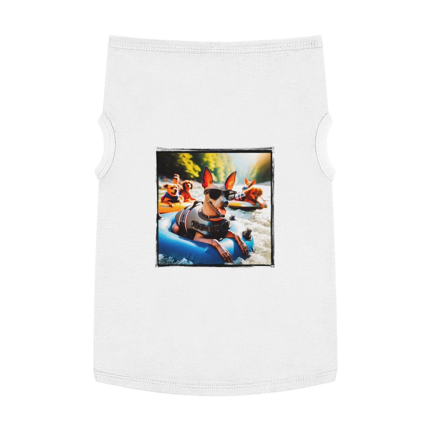 Mexican Hairless lake rafting shirt Pets Printify XL White
