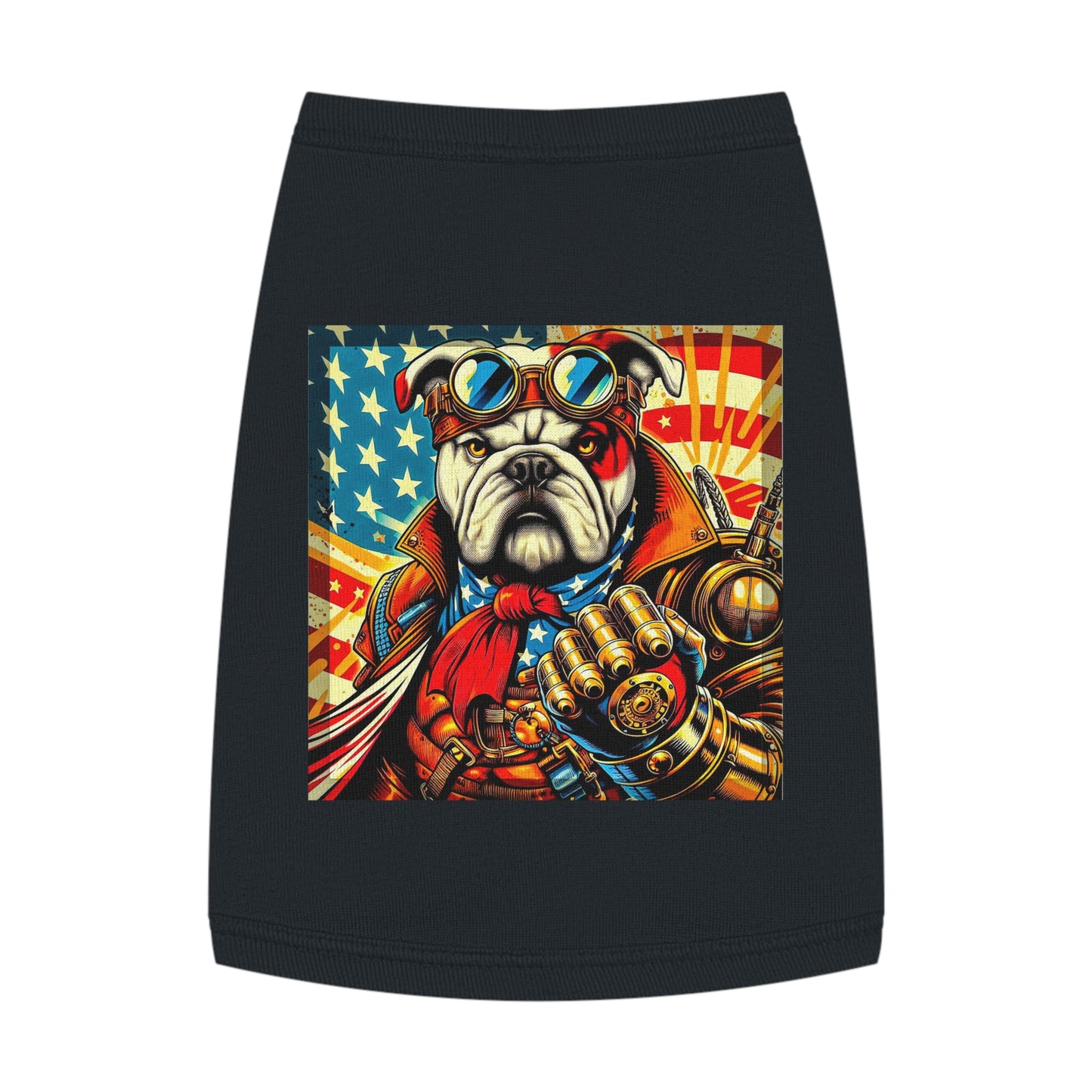 Pet Tank Top Bulldog stream punk t shirt Pets Printify M Black