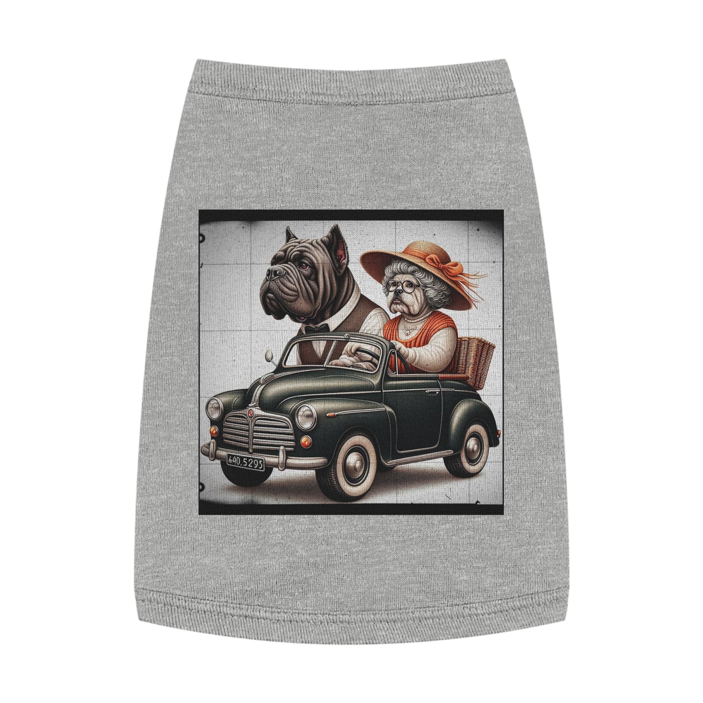 Wacky Pet Tank Top Cane Corso Dog Couple In Car Pets Printify M Heather