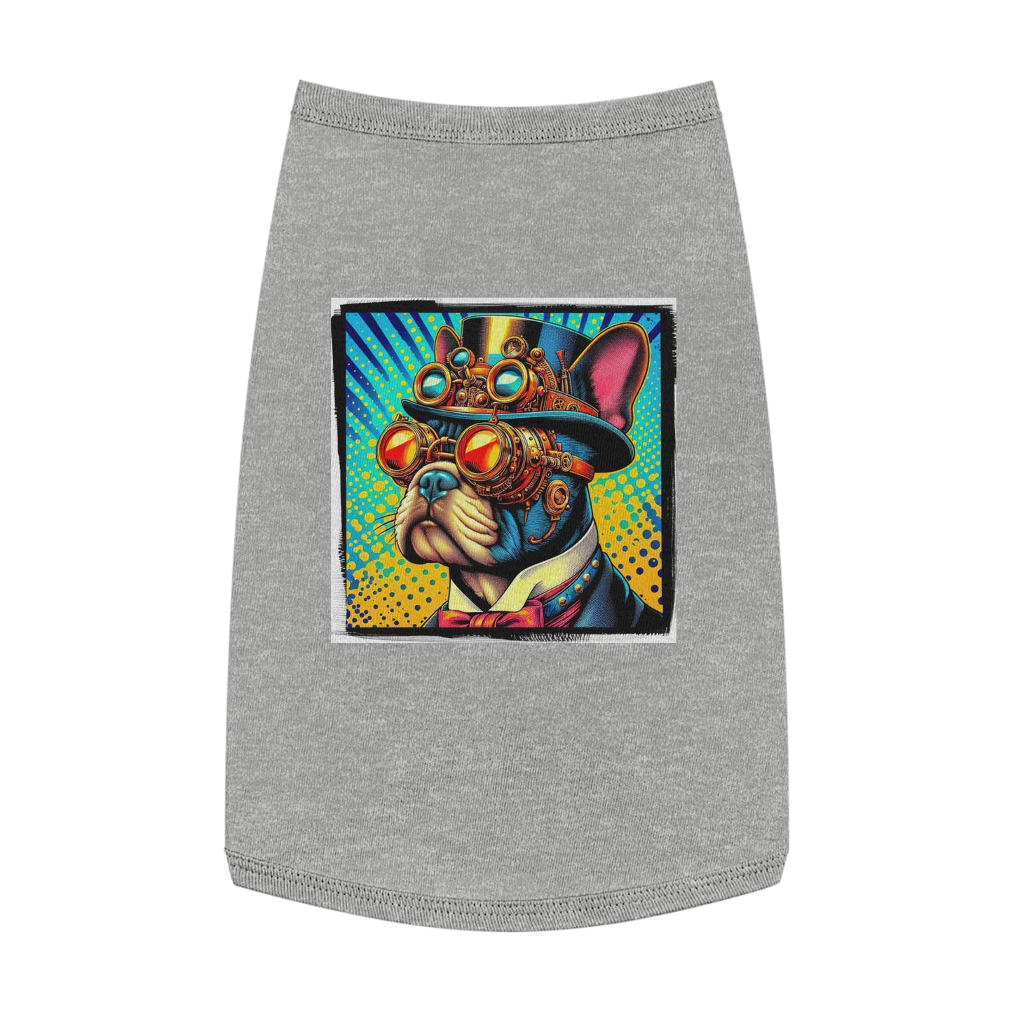 Pet Tank Top French Bulldog steampunk king t shirt Pets Printify L Heather