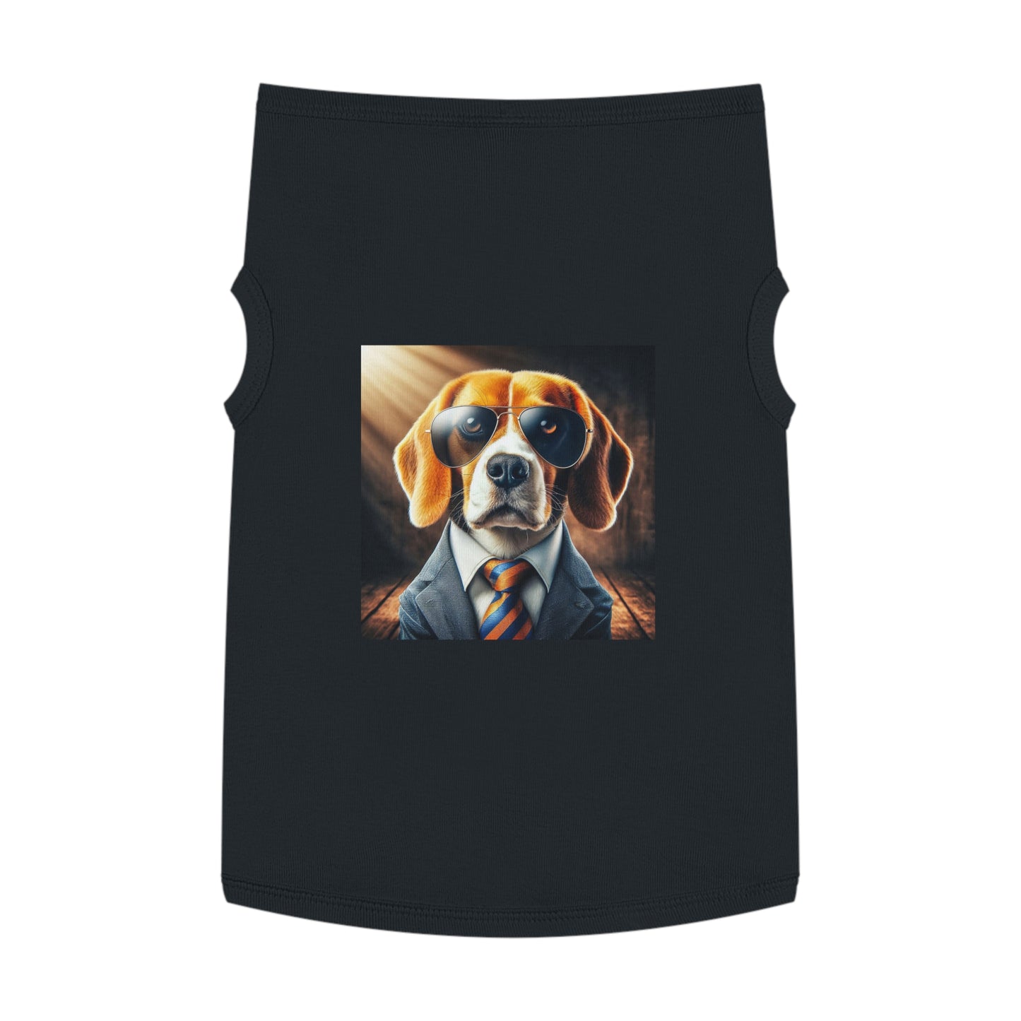 Pet Tank Top Beagle Dog In Suit And Shades Pets Printify