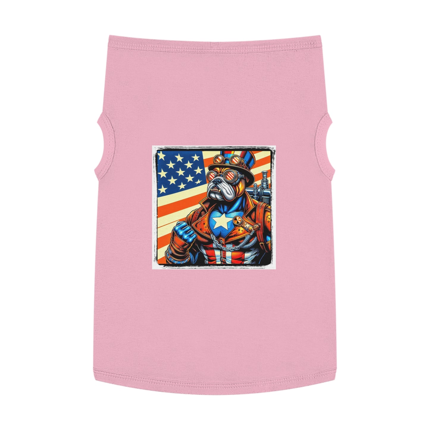 Pet Tank Top Bulldog American steampunk t shirt Pets Printify XL Pink