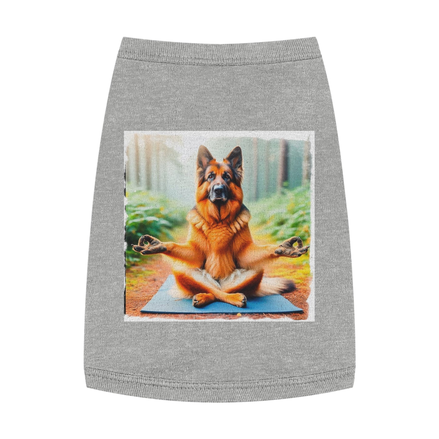 German Shepherd yoga shirt Pets Printify M Heather