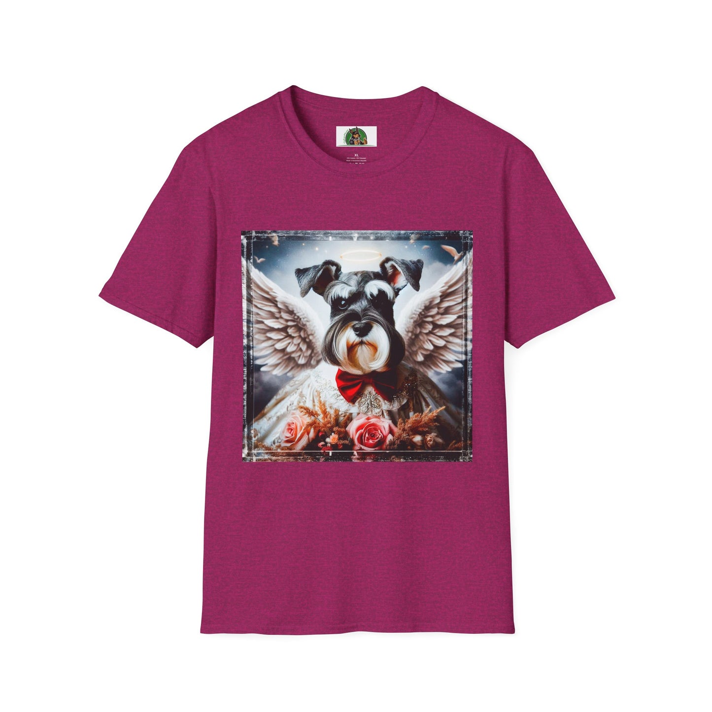Miniture Schnauzer heavenly Angel shirt T-Shirt Printify S Antique Heliconia