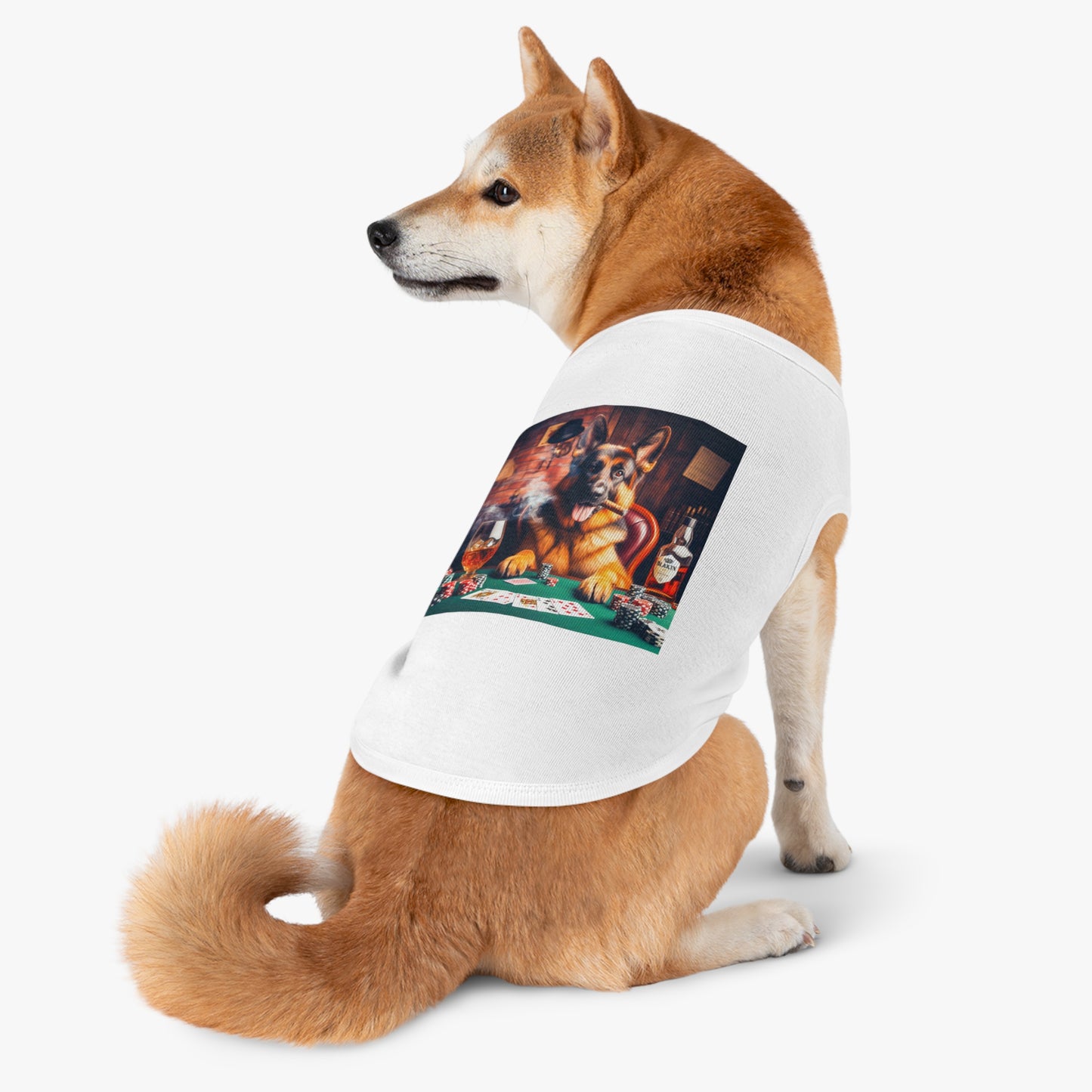German Shepherd gambling shirt