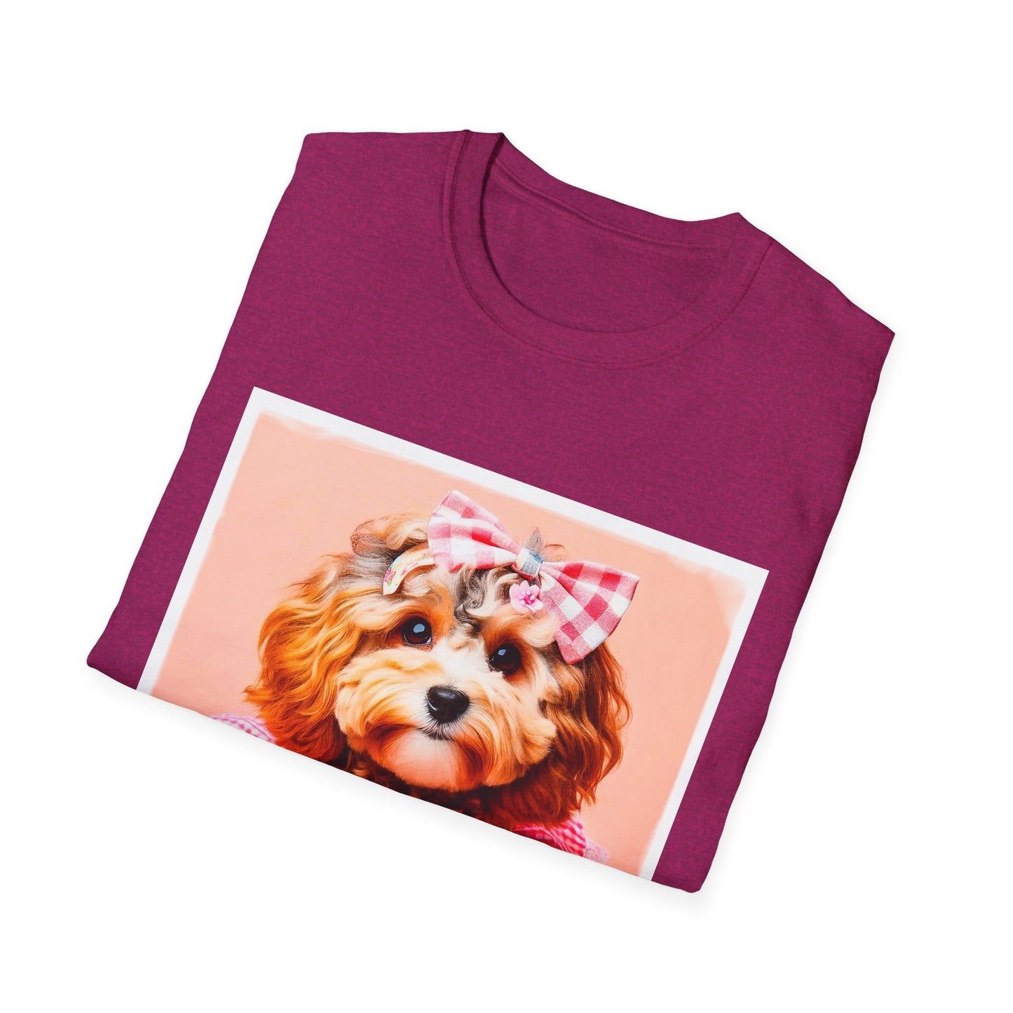 CockerPoo pretty pink bow t shirt