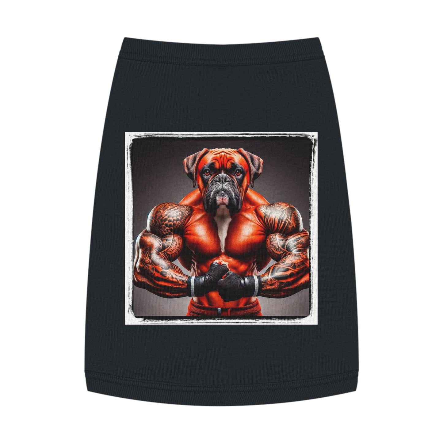 Pet Tank Top Boxer Pets Printify M Black