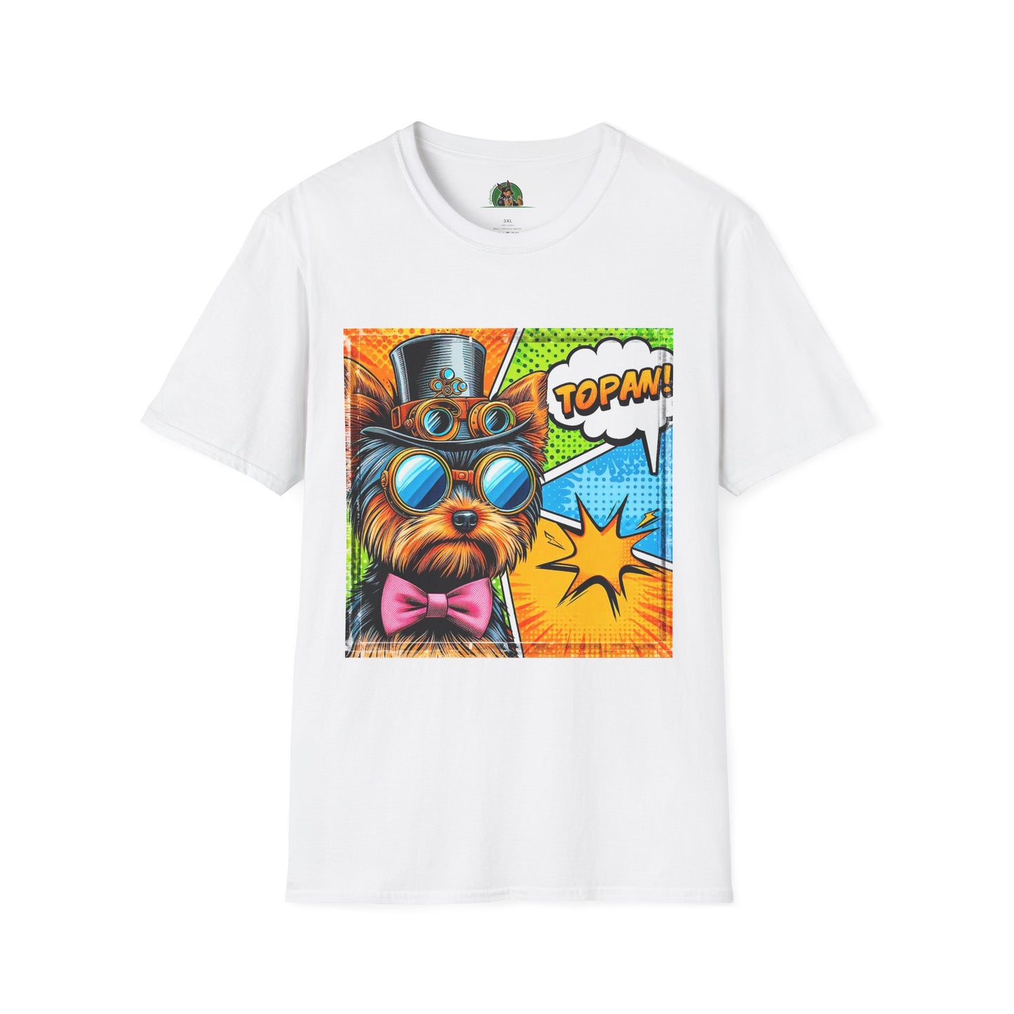 Yorkie pop art shirt T-Shirt Printify XS White