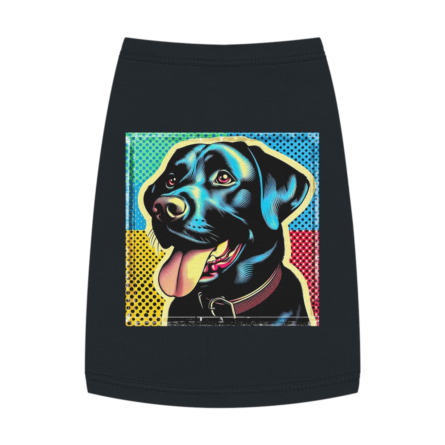 Labrador Retriever colorful puppy Pets Printify M Black