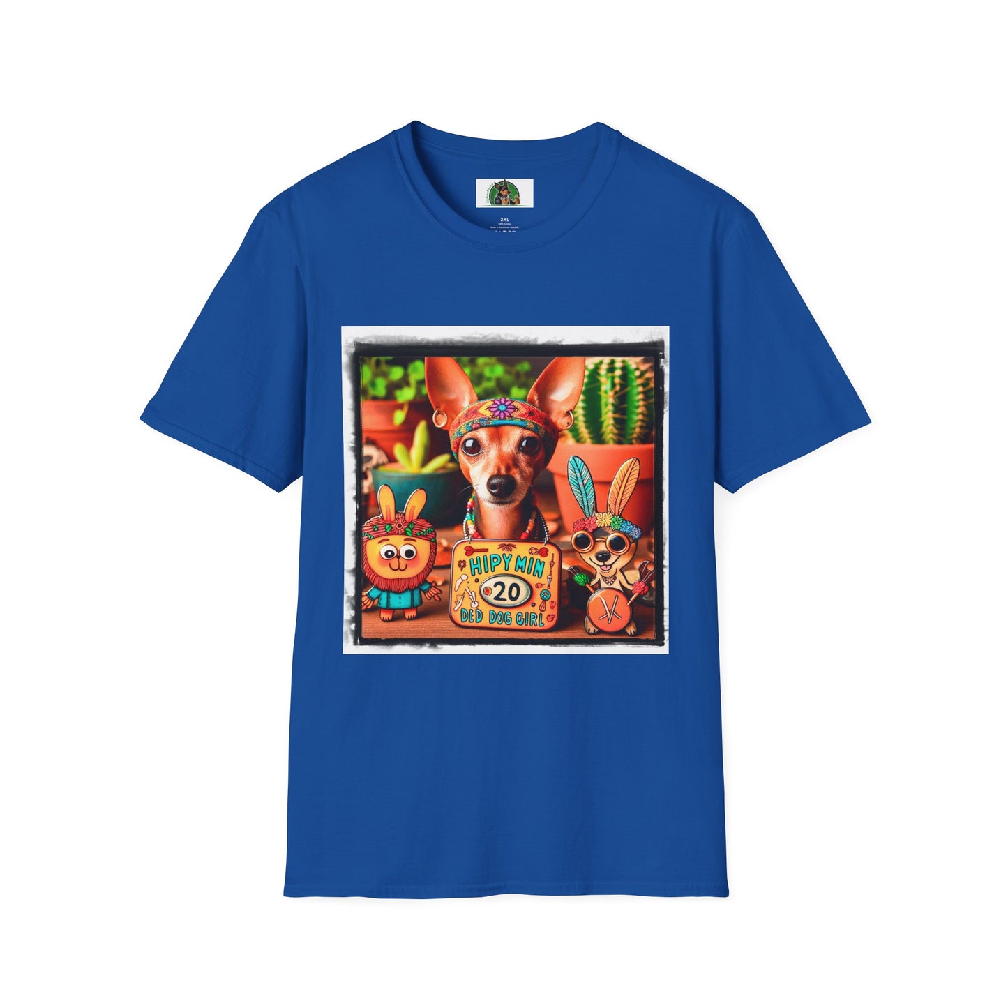 Min Pin T-Shirt 70s hippie T-Shirt Printify XS Royal