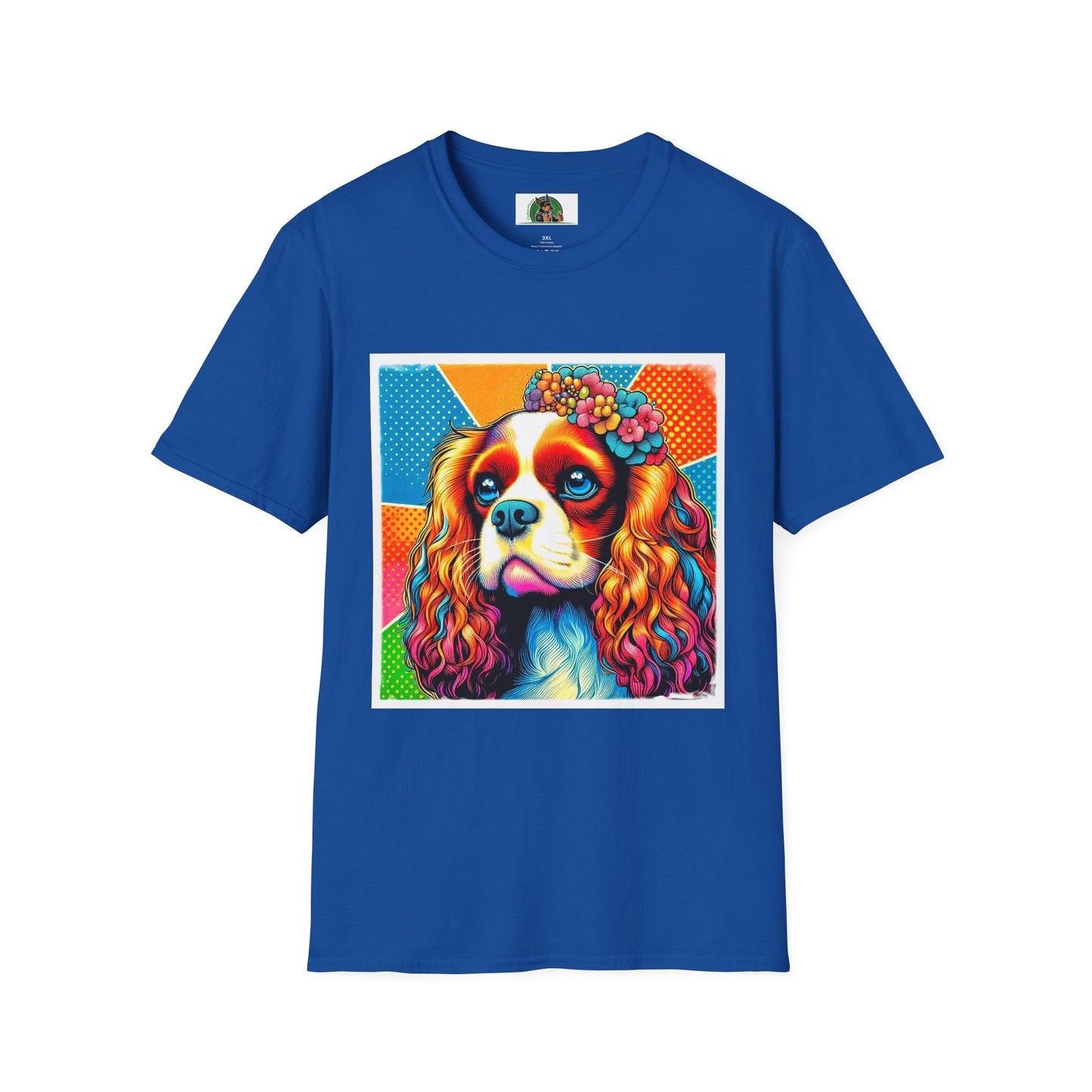 Cavalier King Charles Spaniel Female Pop Art Dog TShirt T-Shirt Printify XS Royal