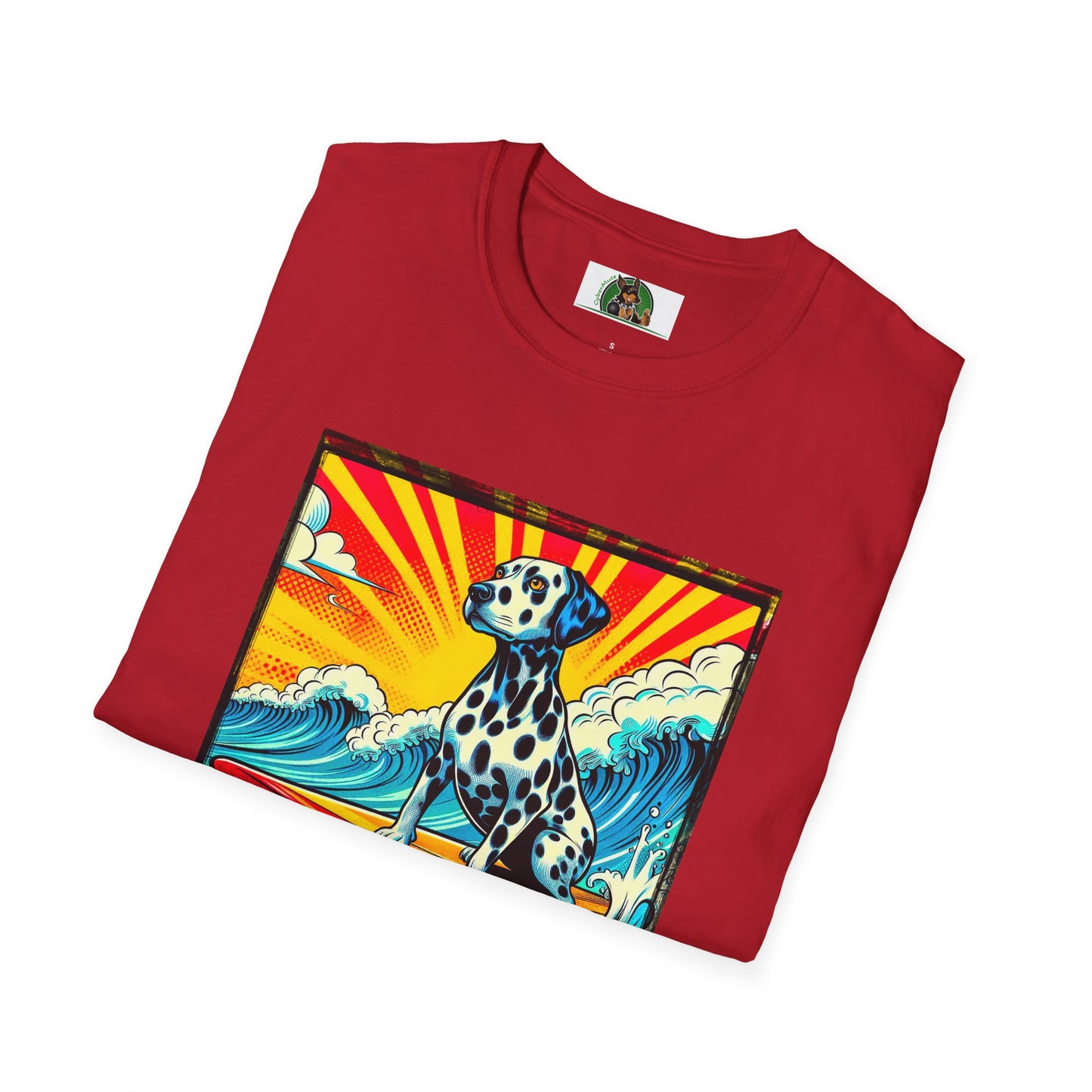 Dalmatian colorful surfing t shirt
