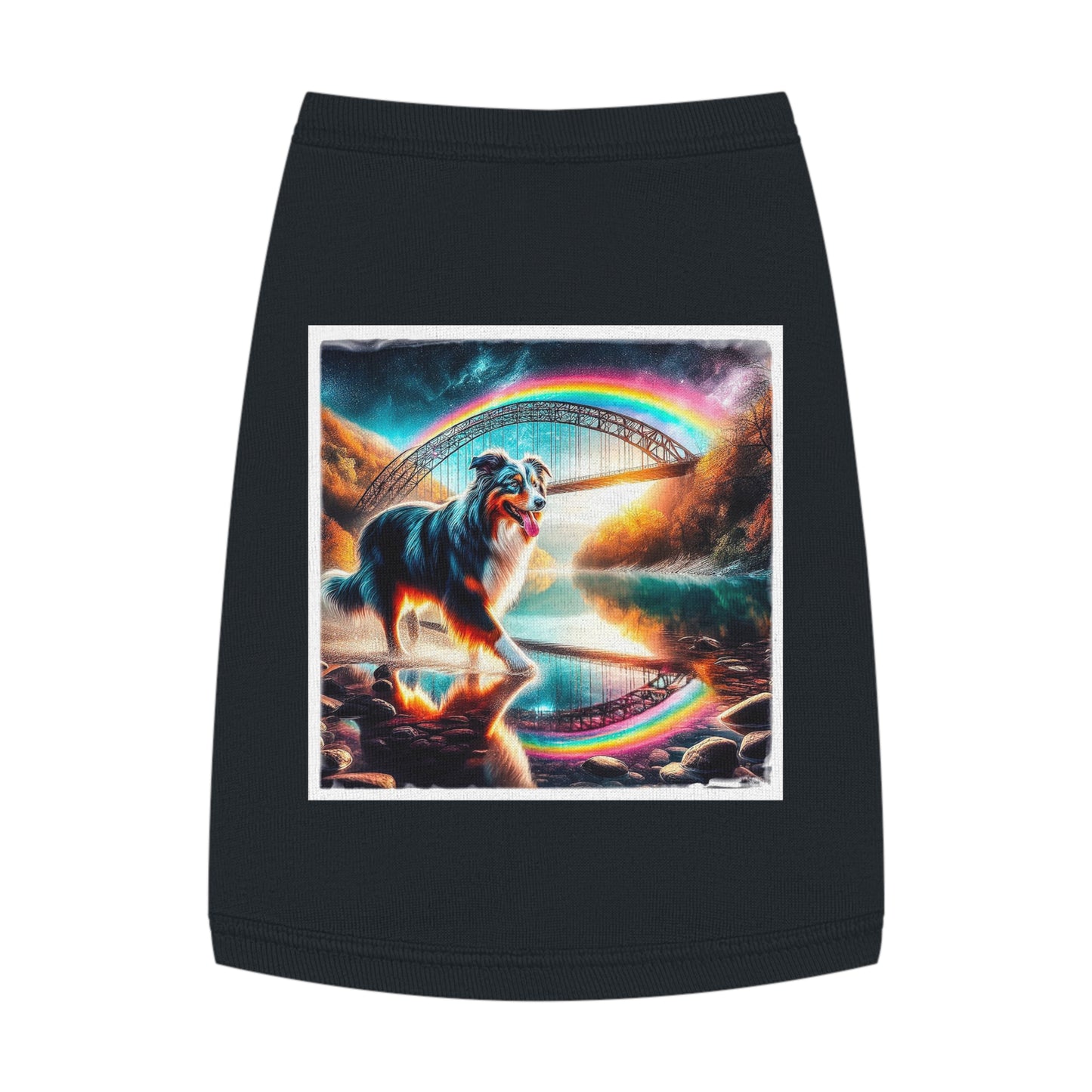 Pet Tank Top Australian Shepherd Pets Printify M Black