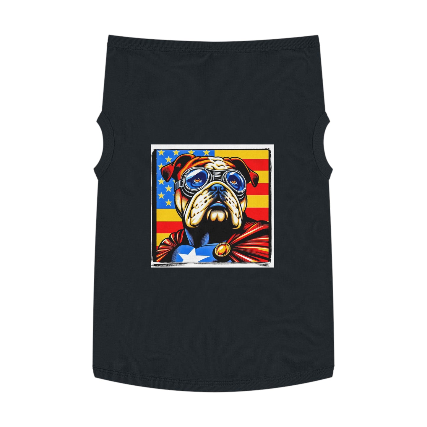 Pet Tank Top Bulldog American dream t shirt Pets Printify