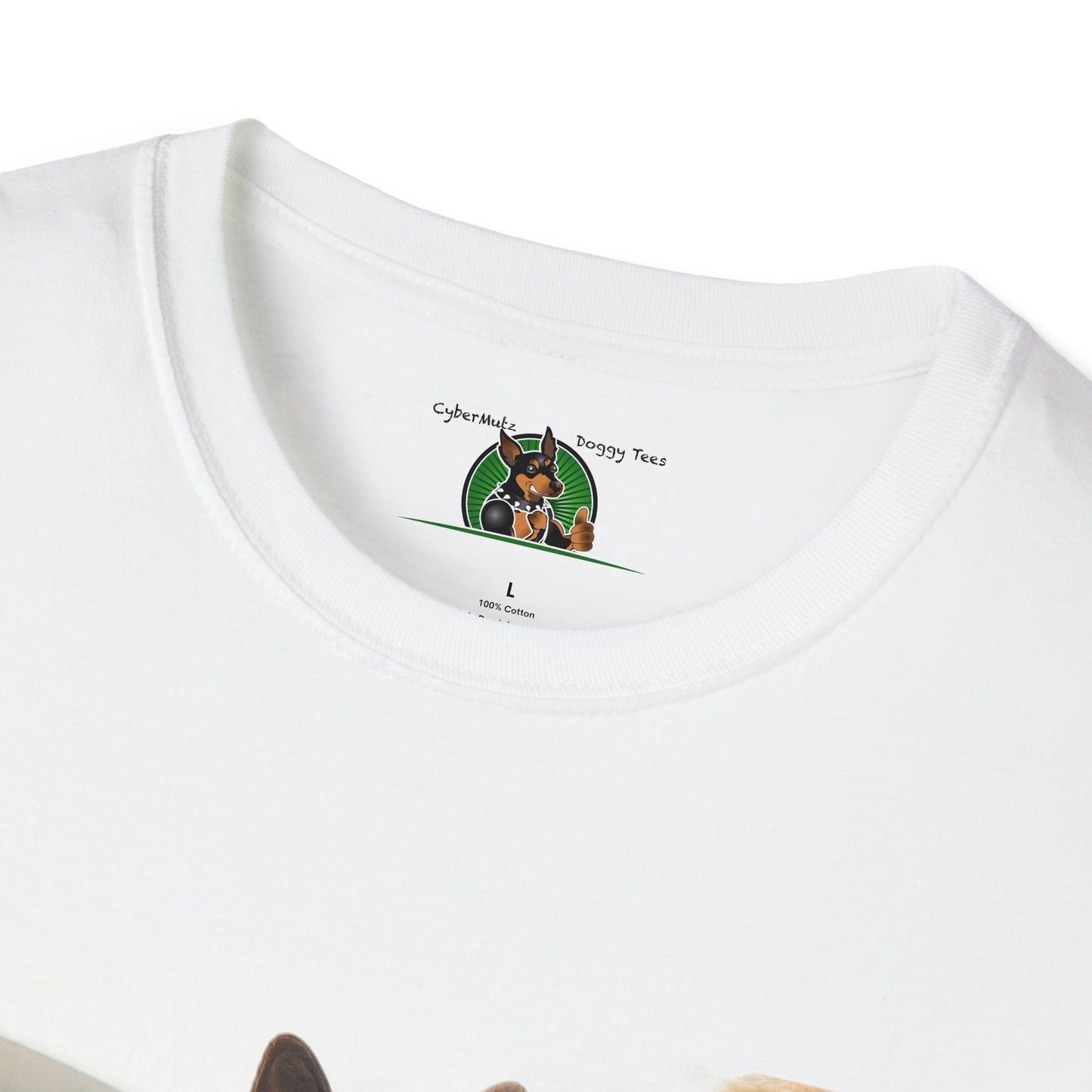 German Shepherd Dog Road Biking! Unisex Softstyle T-Shirt T-Shirt Printify