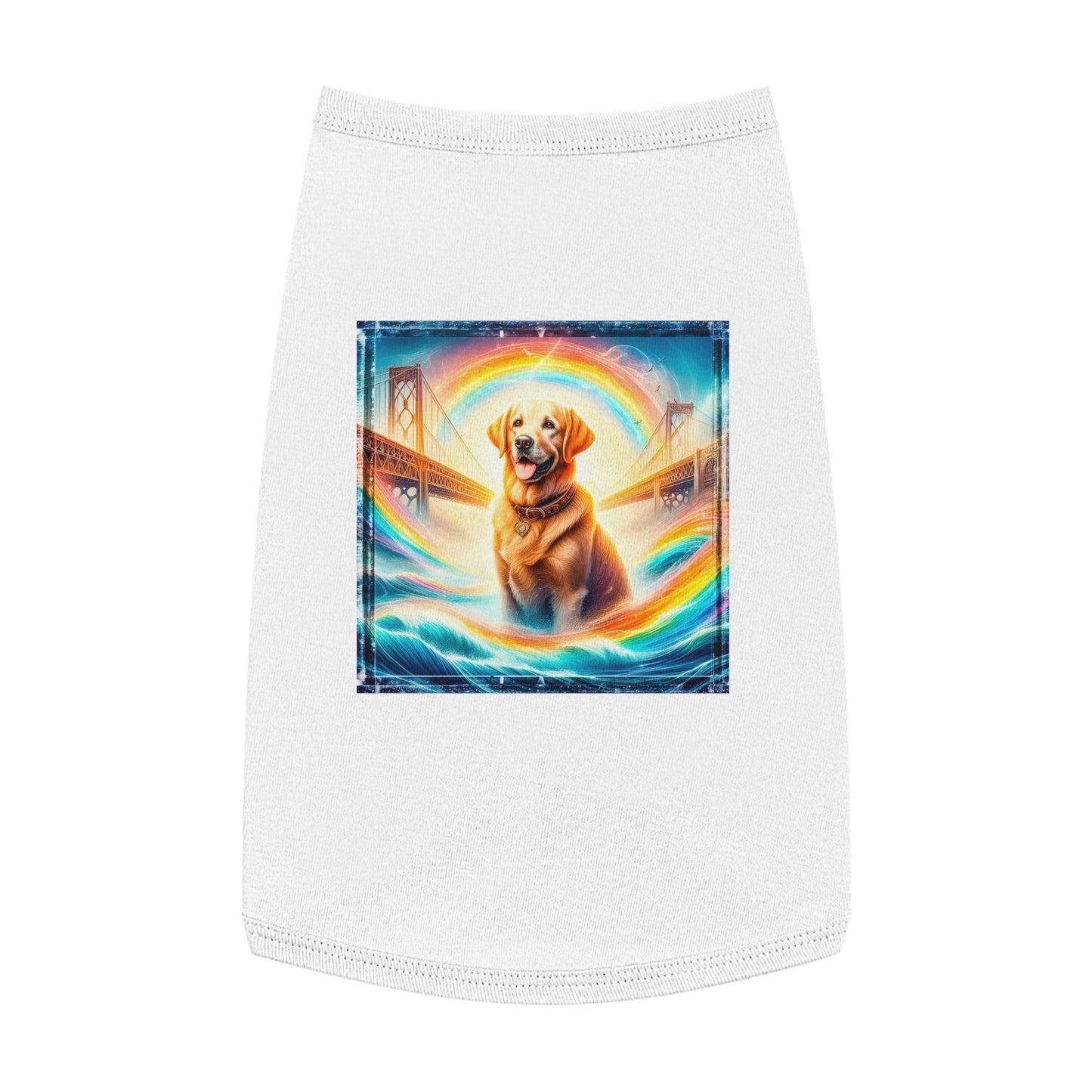 Labrador Retriever rainbow shirt Pets Printify L White