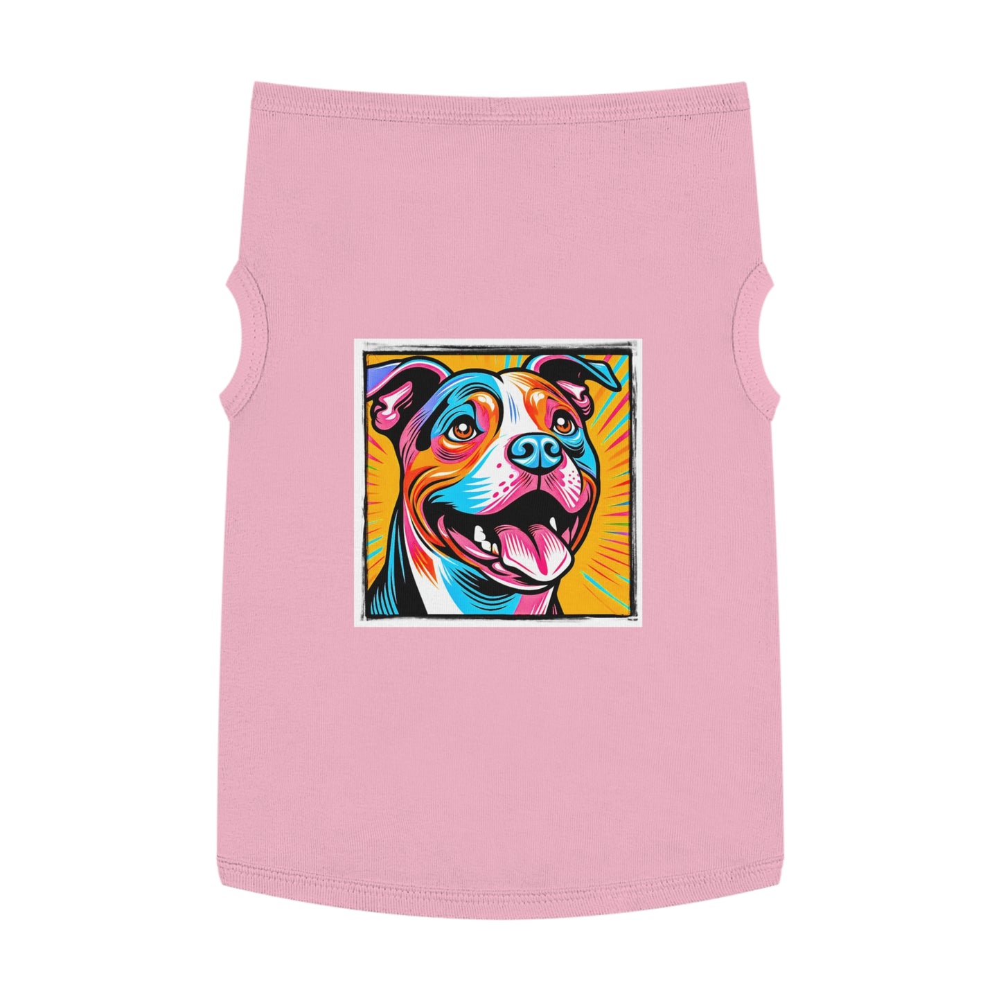 Pet Tank Top Pit Bull handsome fellow Pets Printify XL Pink