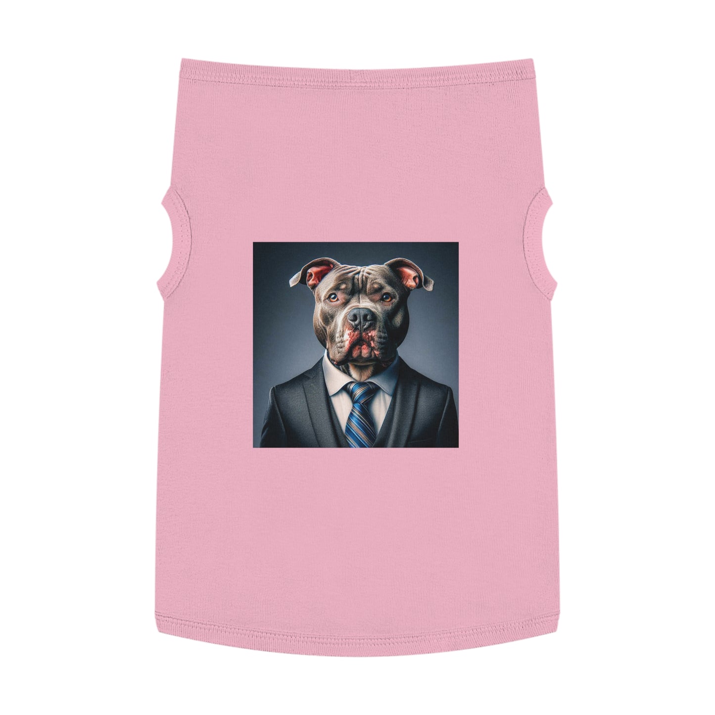 Pet Tank Top Pit Bull serious businessman Pets Printify XL Pink