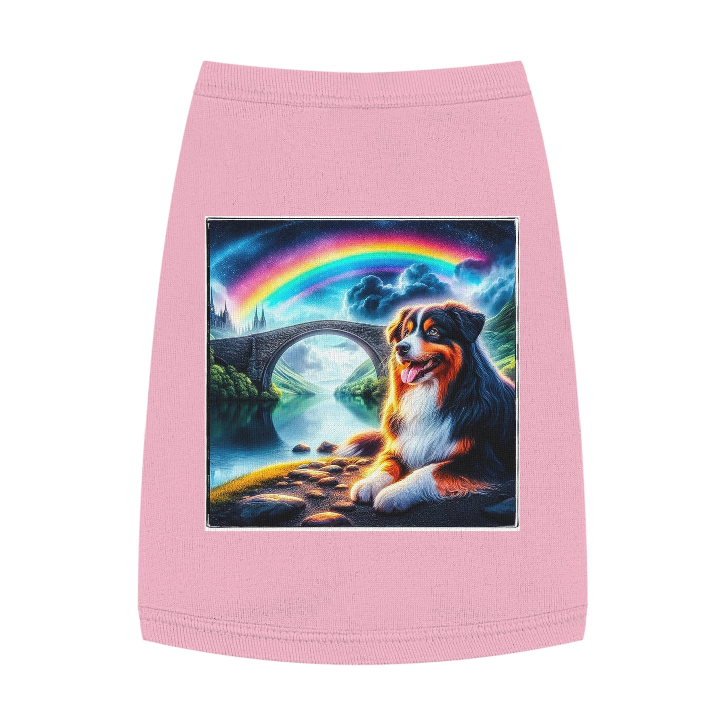 Pet Tank Top Australian Shepherd Pets Printify M Pink