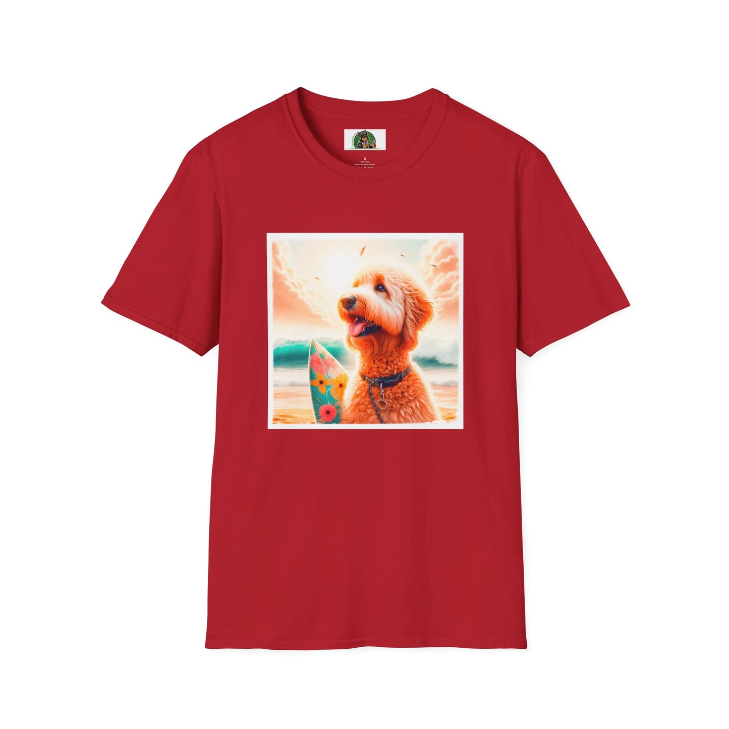 Golden Doodle pretty surfer shirt T-Shirt Printify S Cherry Red