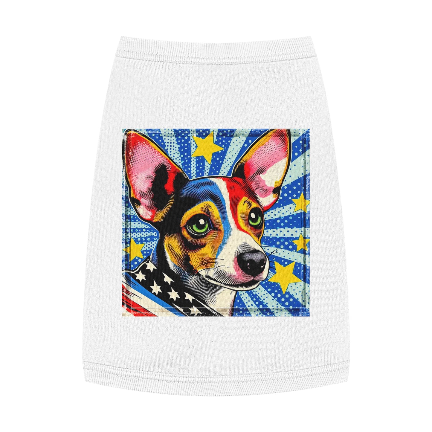 Pet Tank Top Rat Terrier American cutie Pets Printify M White