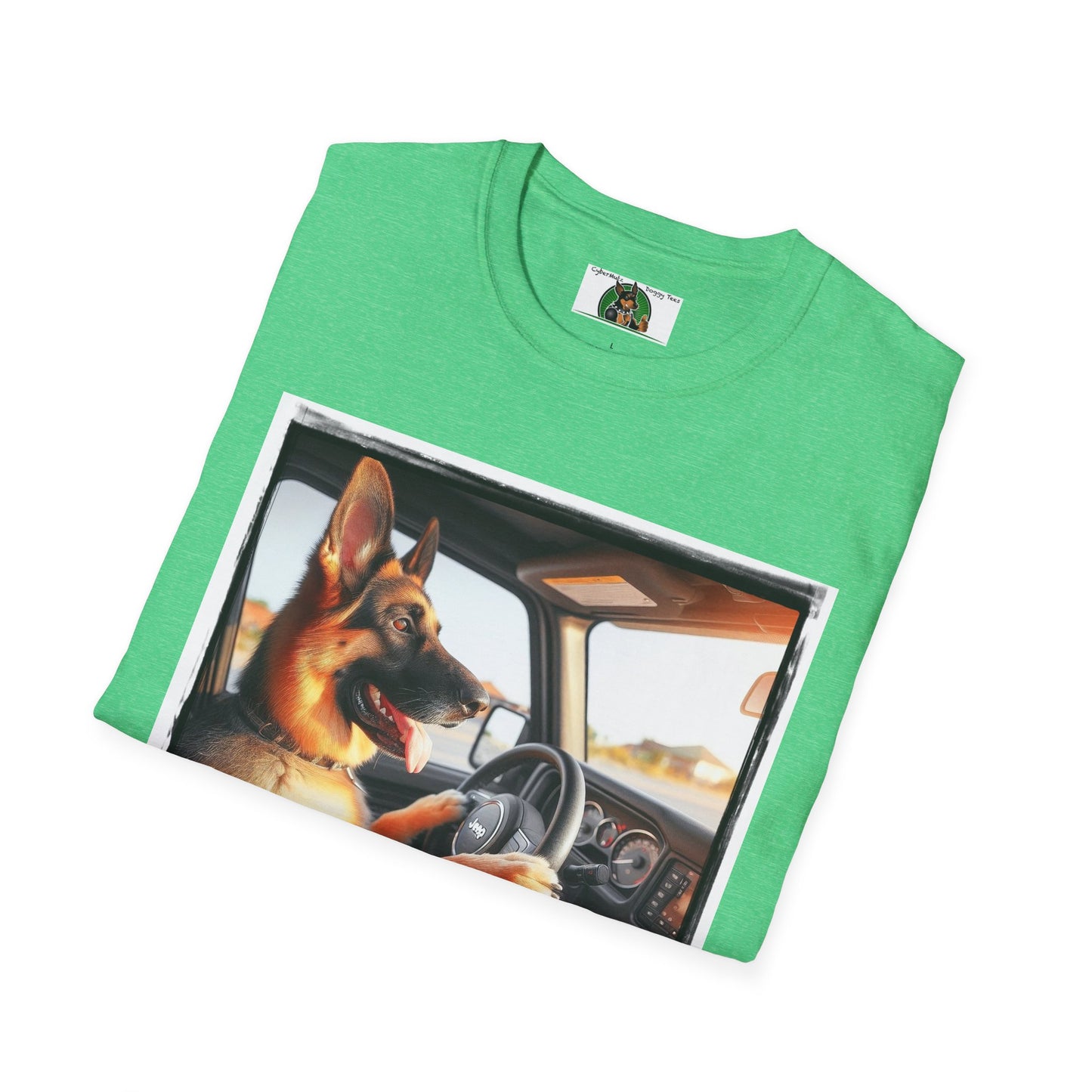 German Shepherd Dog Off-Roader Unisex Softstyle T-Shirt