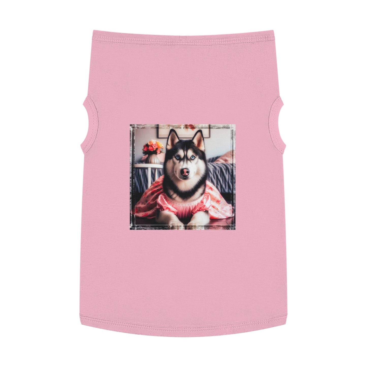 Pet Tank Top Husky pretty pink dress Pets Printify XL Pink