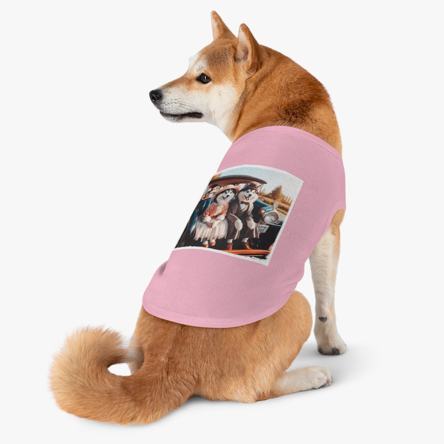 Pet Tank Top Husky couple in church