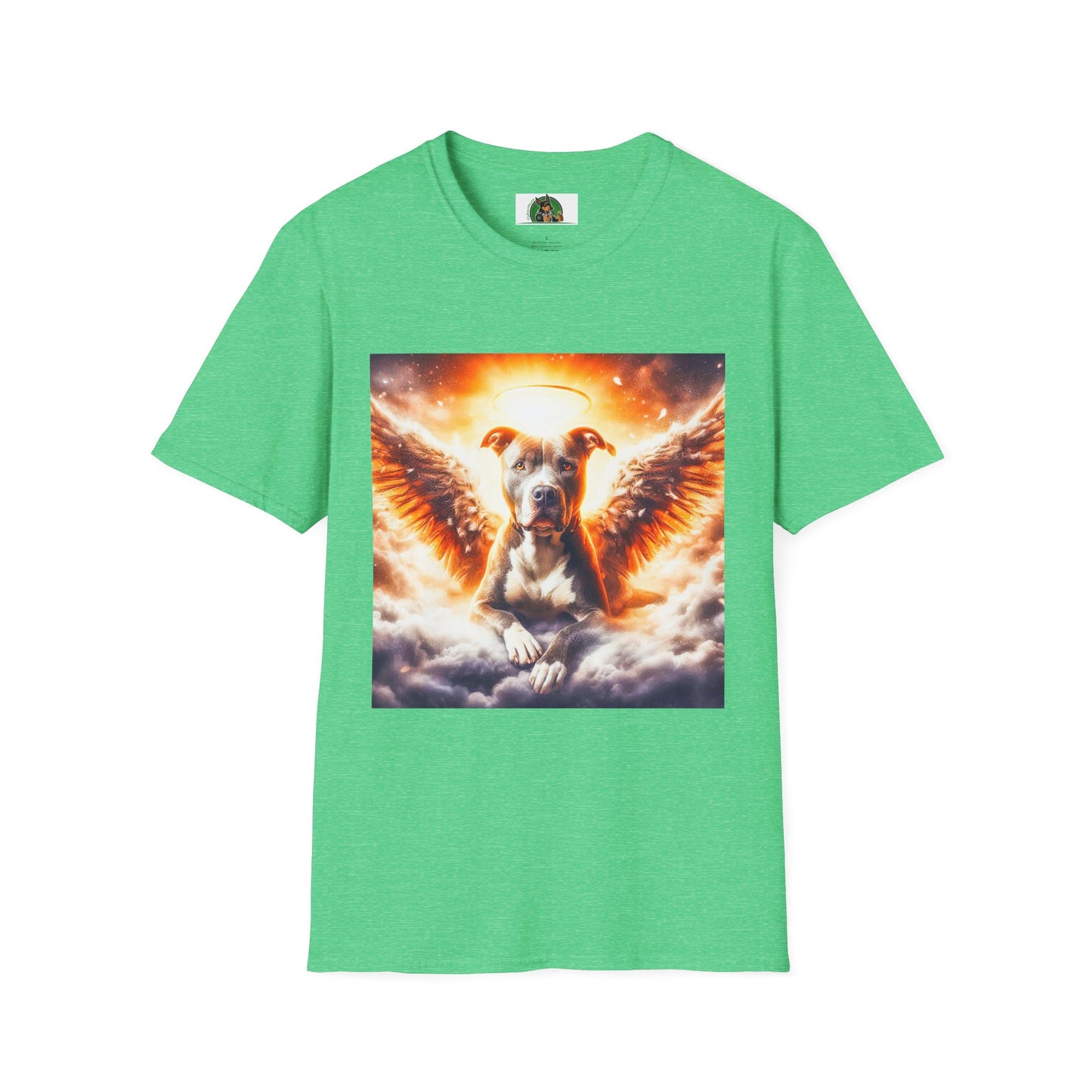 Pit Bull Angel shirt T-Shirt Printify S Heather Irish Green