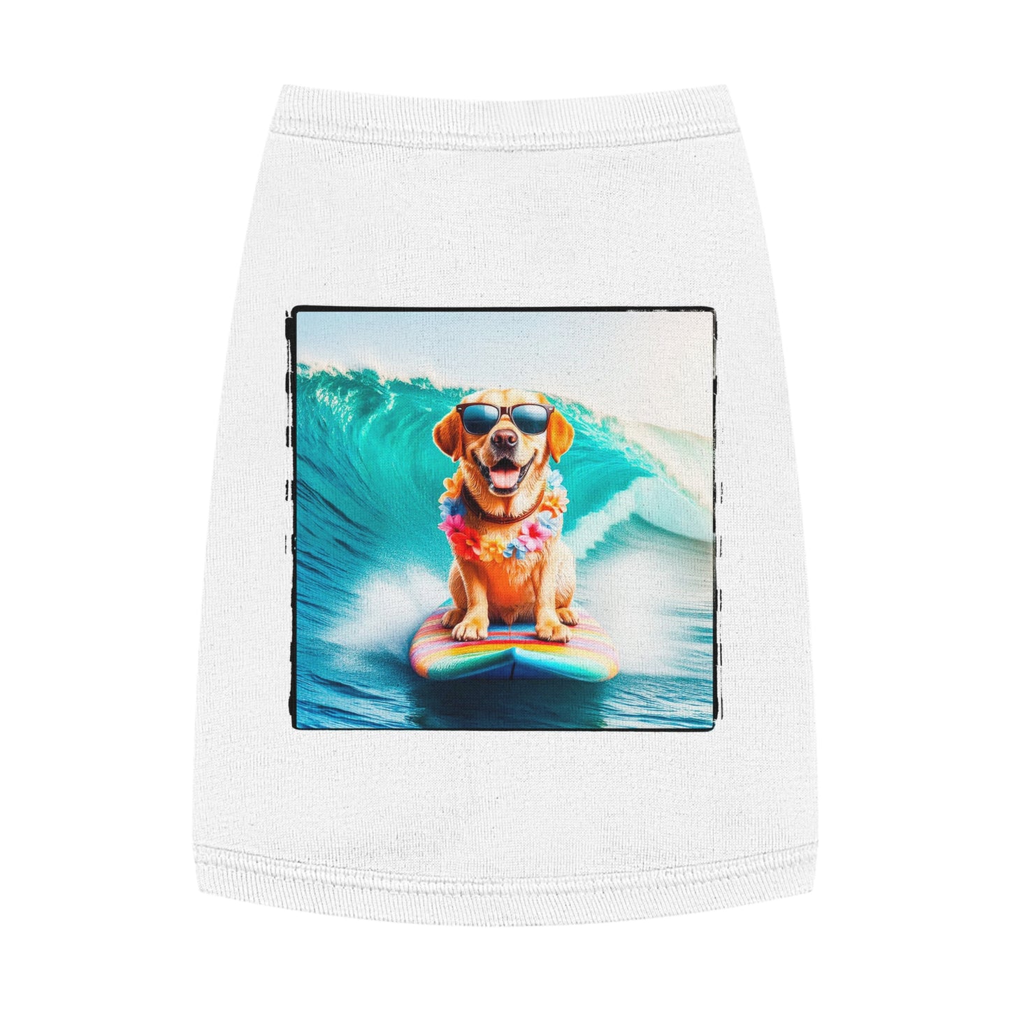 Labrador Retriever surfer puppy shirt Pets Printify M White