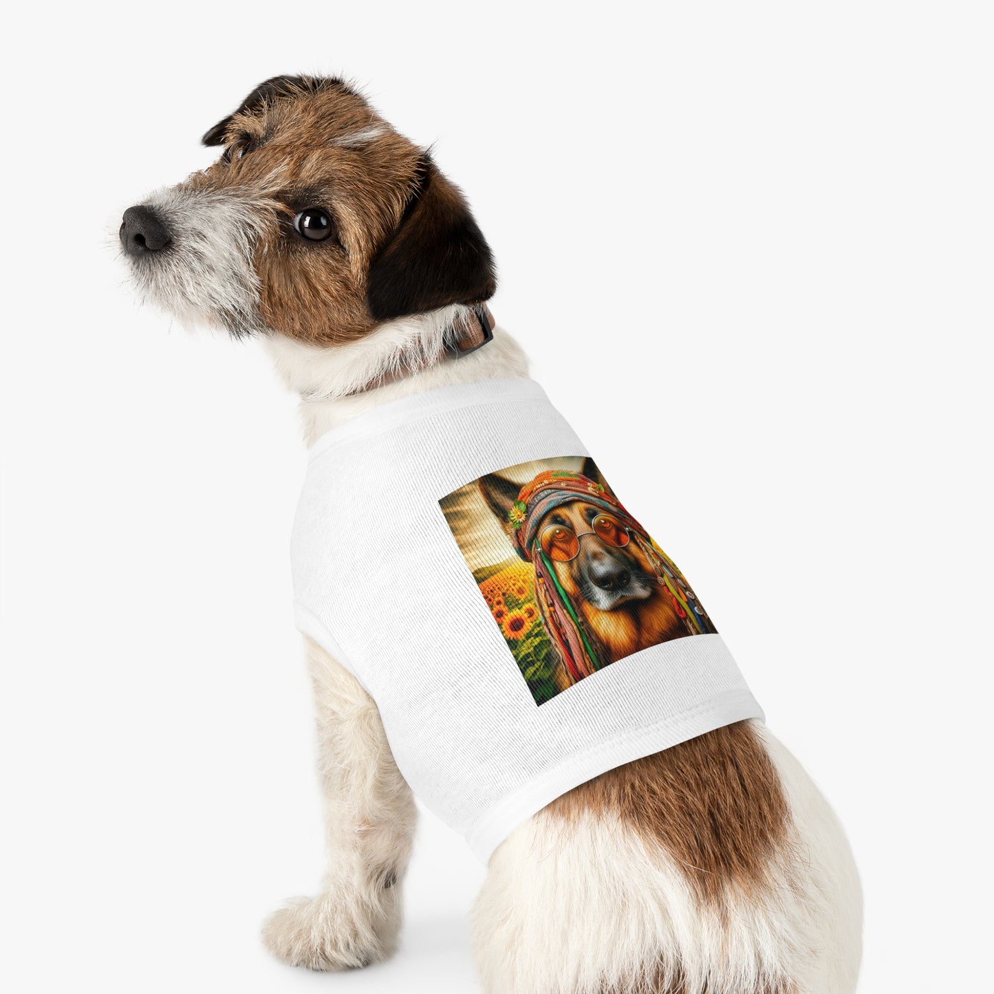 German Shepherd flower hippie Pets Printify