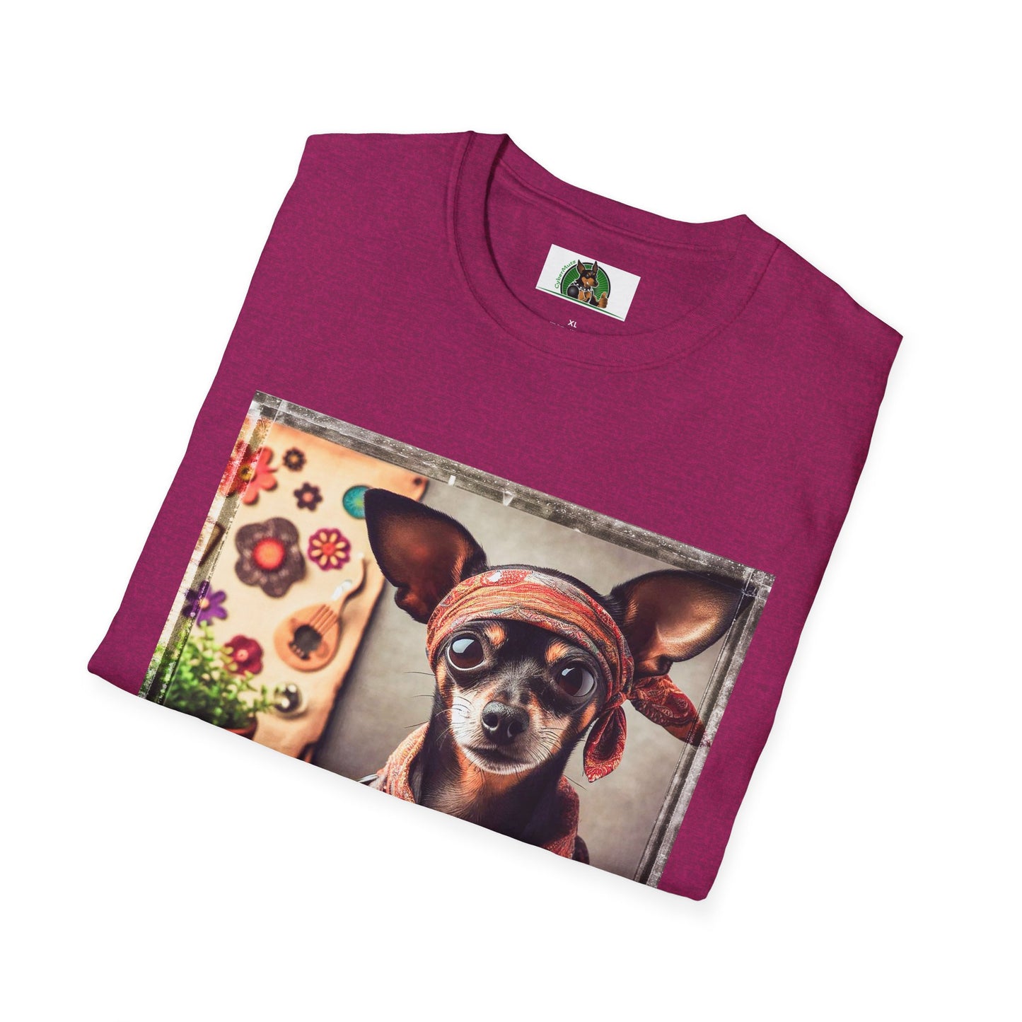 Min Pin T-Shirt hippie girl