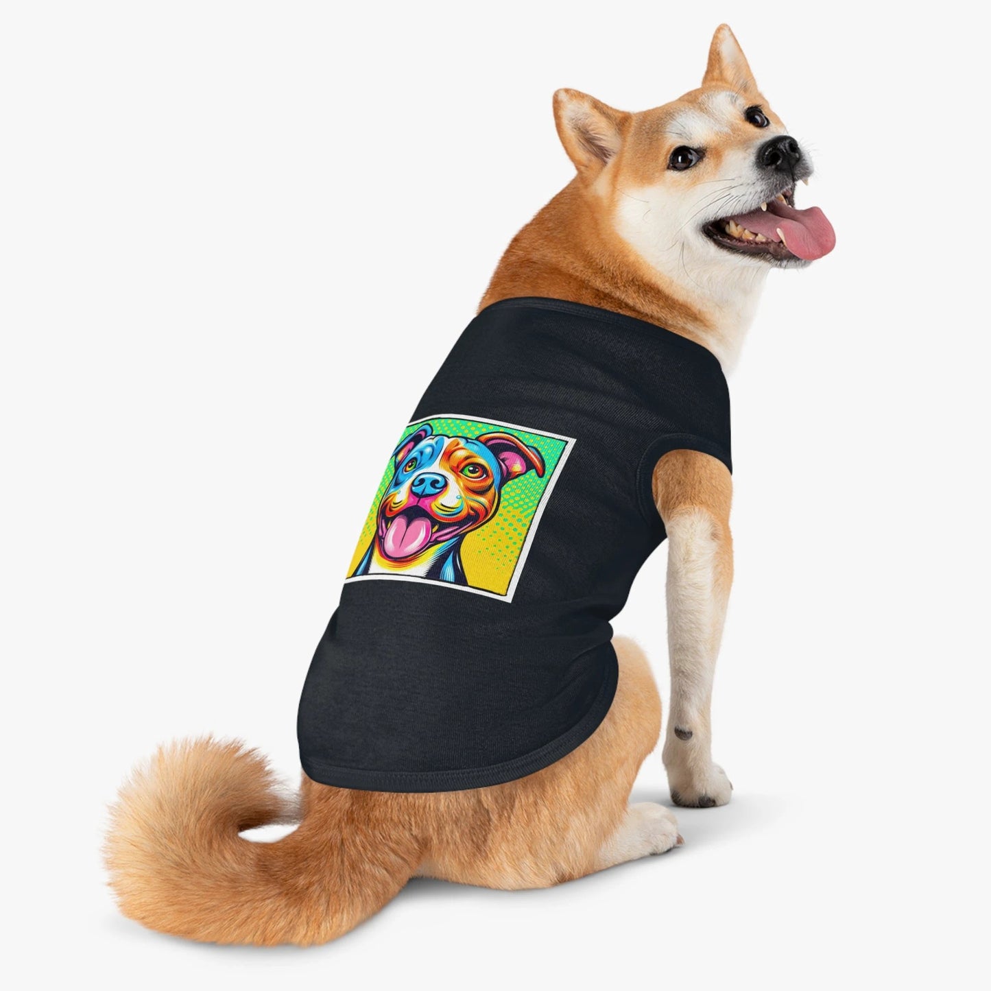 Pet Tank Top Pit Bull comic book cutie by Printify