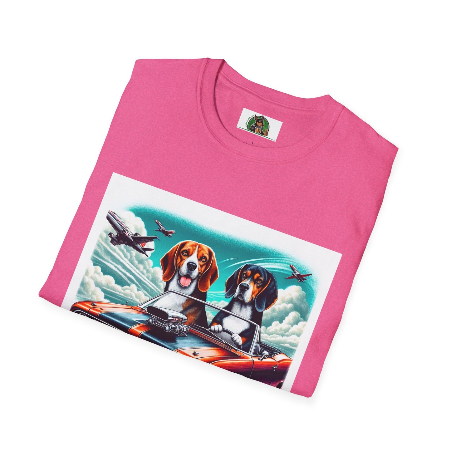 Beagle Dogs Softstyle T-Shirt - Wacky Sports Car Design