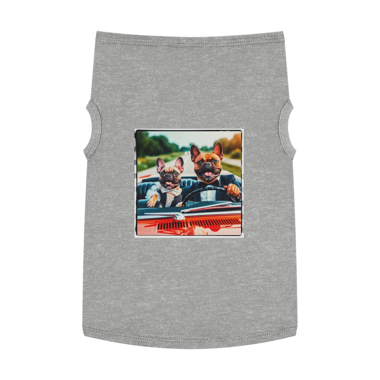 Wacky Pet Tank Top French Bulldog happy groomsmen t shirt Pets Printify XL Heather