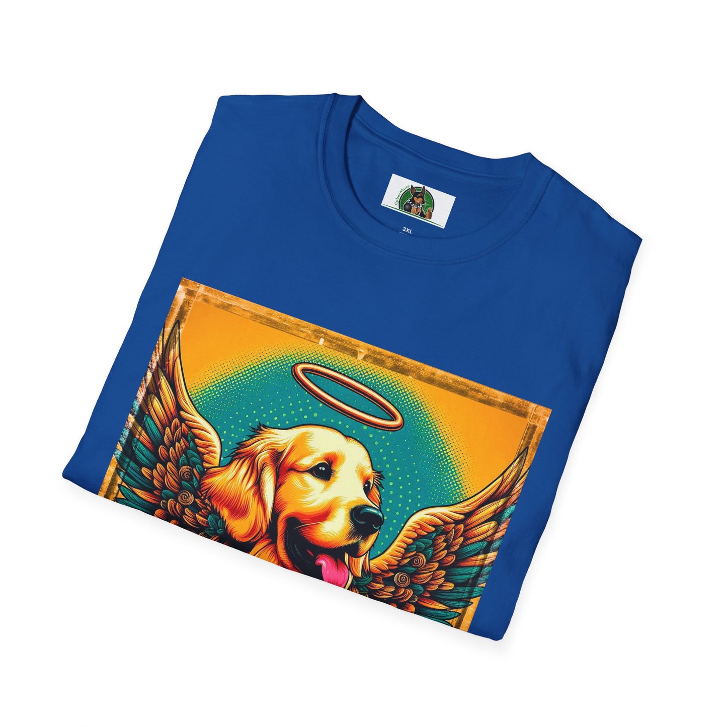 Golden Retriever glowing Angel t shirt T-Shirt Printify