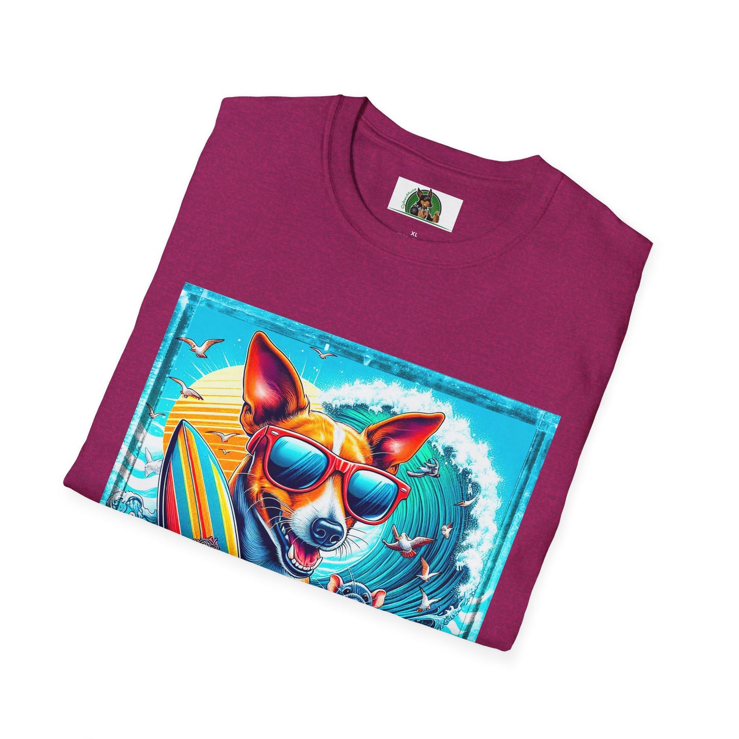 Rat Terrier T-Shirt puppy surfing