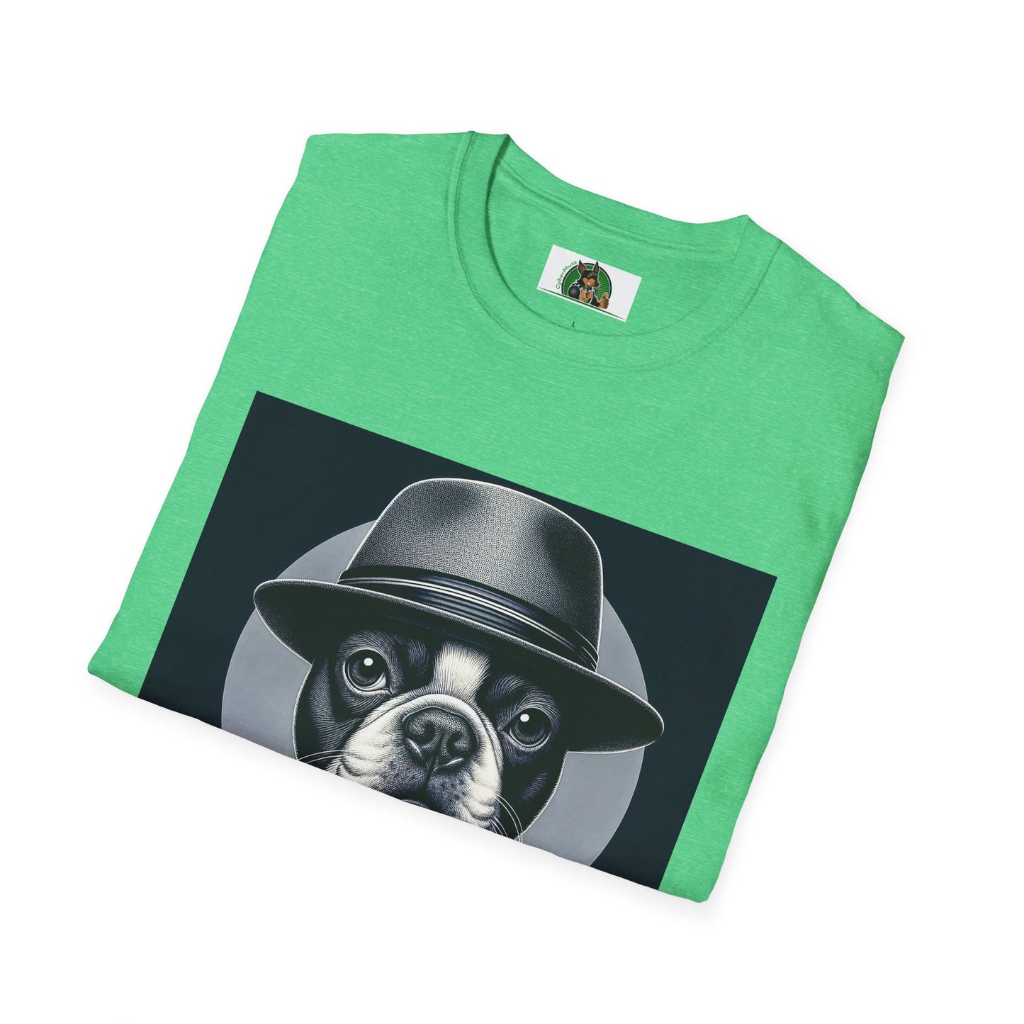 Boston Terrier T-Shirt - Dog in Suit and Hat Design