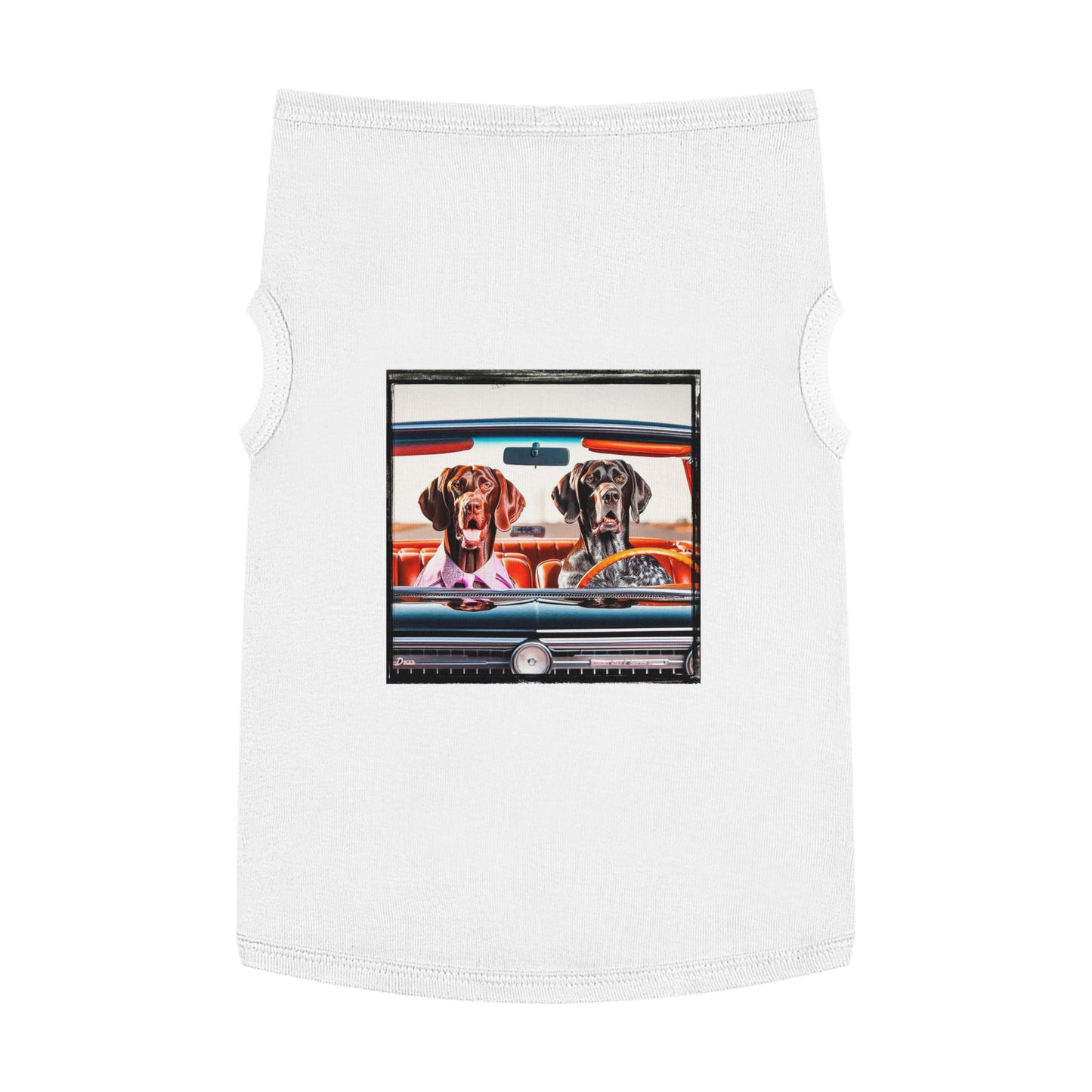 German Shorthaired Pointer driving friends t shirt Pets Printify XL White