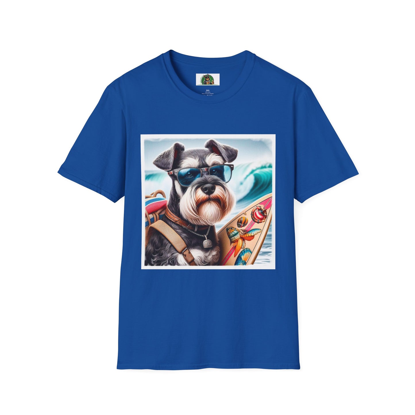 Miniature Schnauzer surfer dude shirt T-Shirt Printify XS Royal
