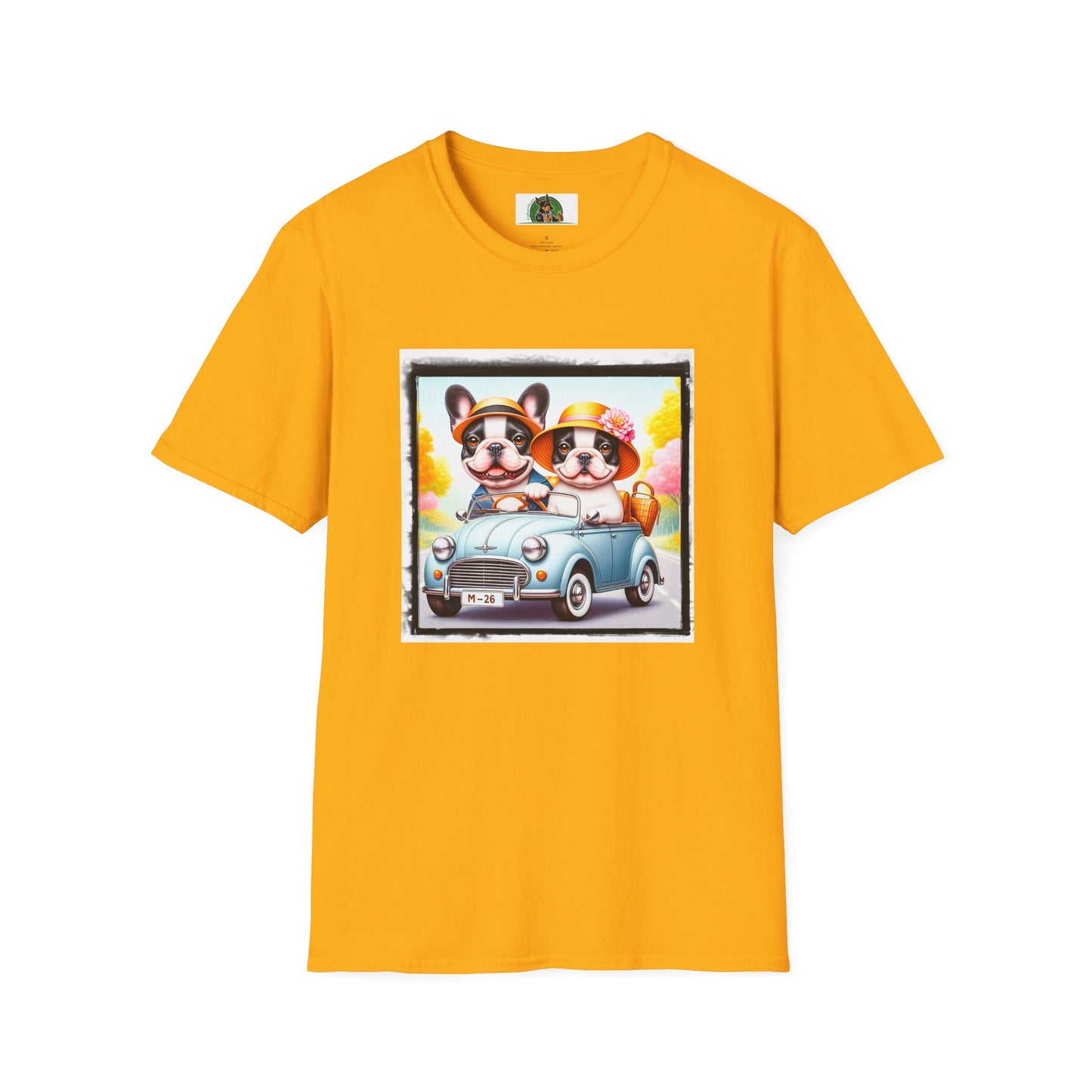 Wacky French Bulldog T-Shirt Printify S Gold