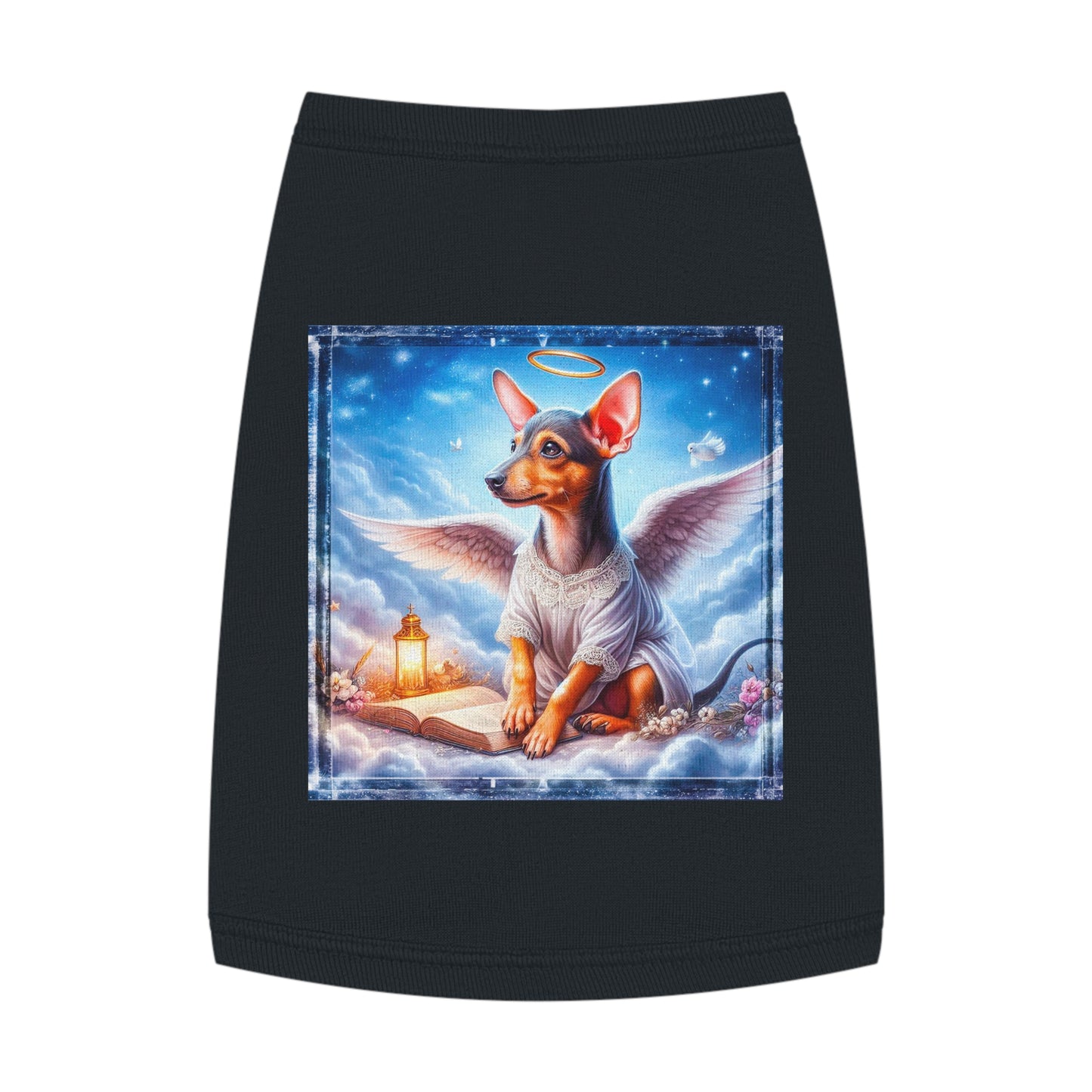 Pet Tank Top Rat Terrier heavenly Angel Pets Printify M Black