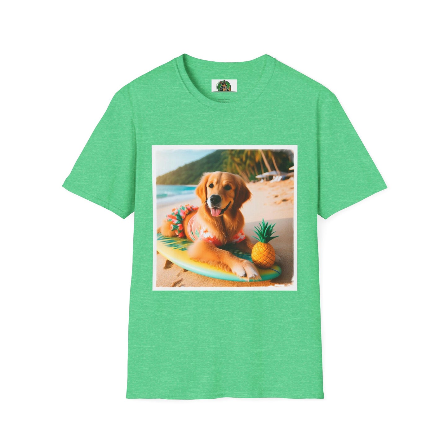 Golden Retriever swim day shirt T-Shirt Printify S Heather Irish Green