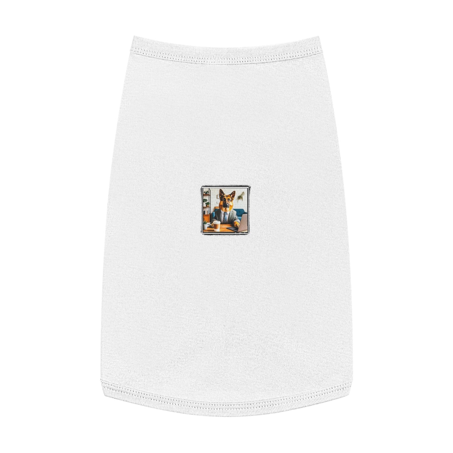 German Shepherd working man shirt Pets Printify L White