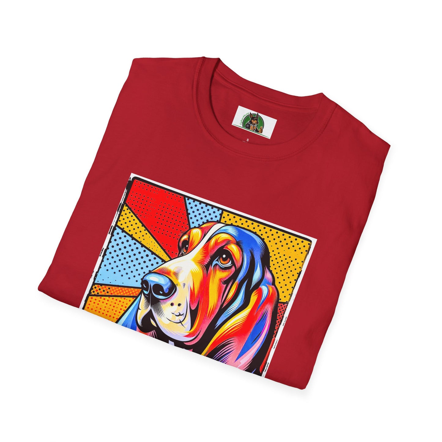 Basset Hound Profile Pop Art Pic T-Shirt Printify